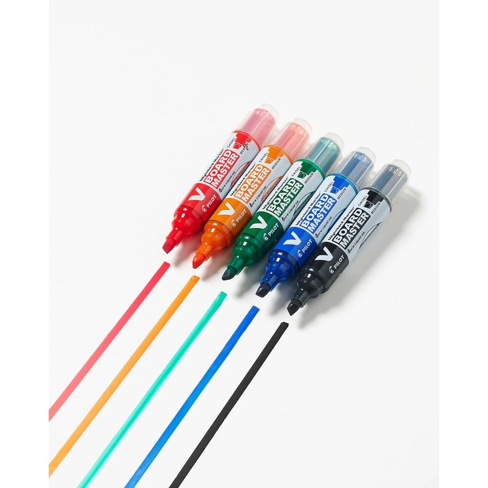 5 PILOT V Board Master Whiteboard Marker Chisel Tip Black, 5 of 5