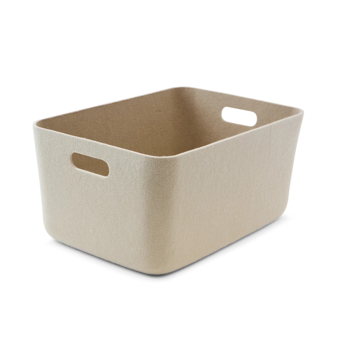 2 2 Tone Flat Felt Basket - Grey, 2 of 7