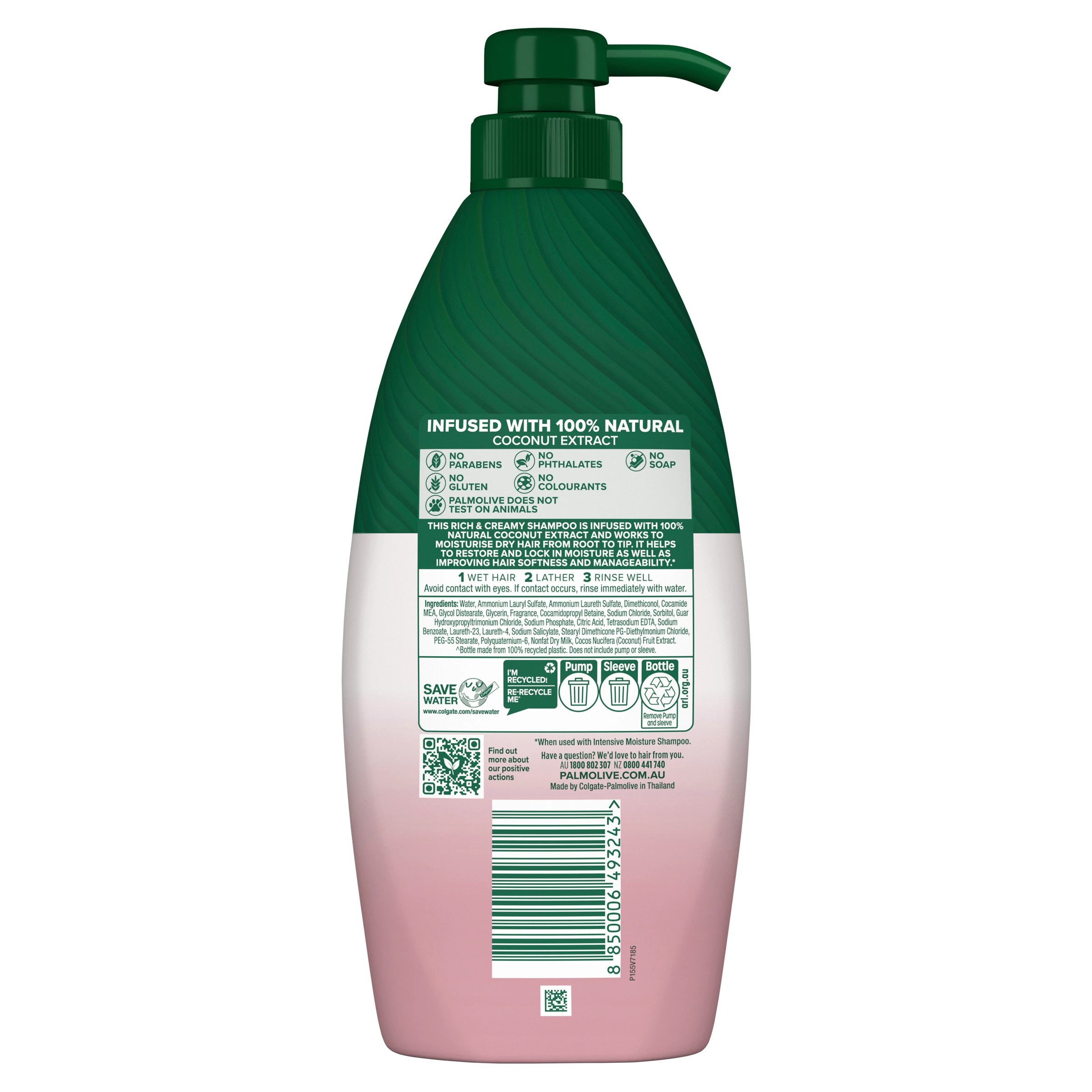2 Palmolive Naturals Intensive Moisture Shampoo 700ml - Coconut Cream, 2 of 7