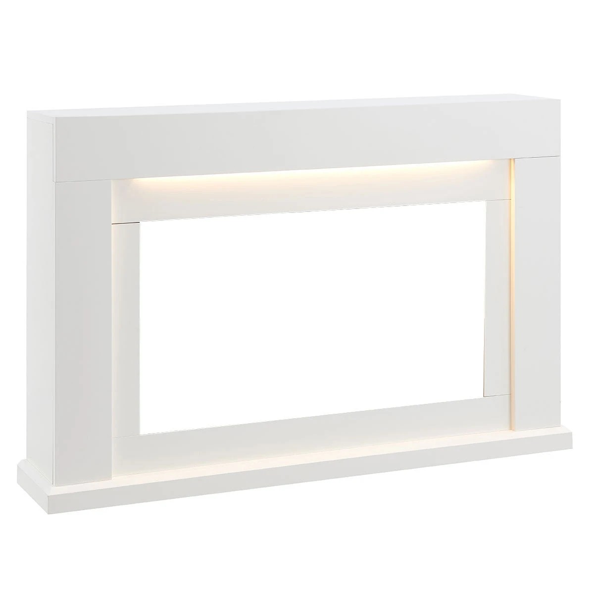 4 Moda Living Ruby Electric Fireplace Heater White Mantel Suite - White, 4 of 5