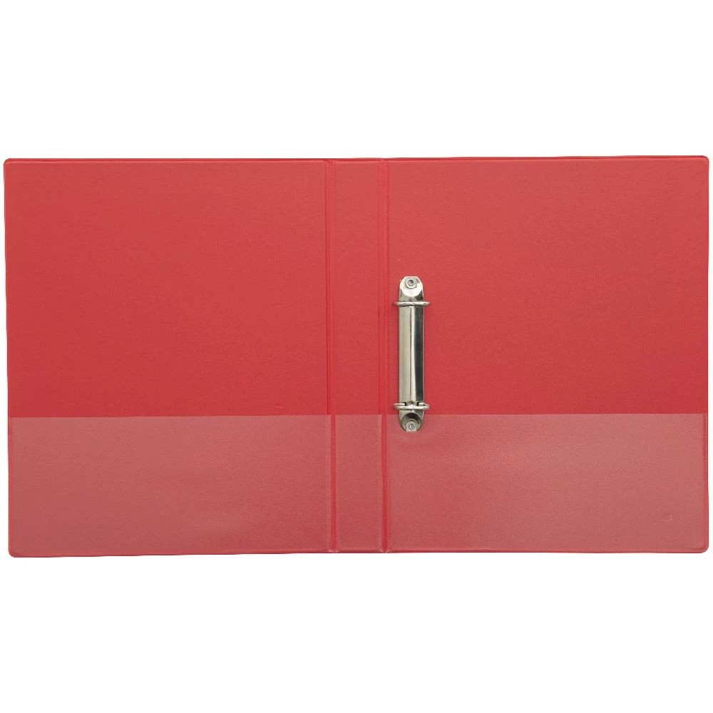 4 J.Burrows Insert Binder A4 2 D-Ring 25mm Red, 4 of 5