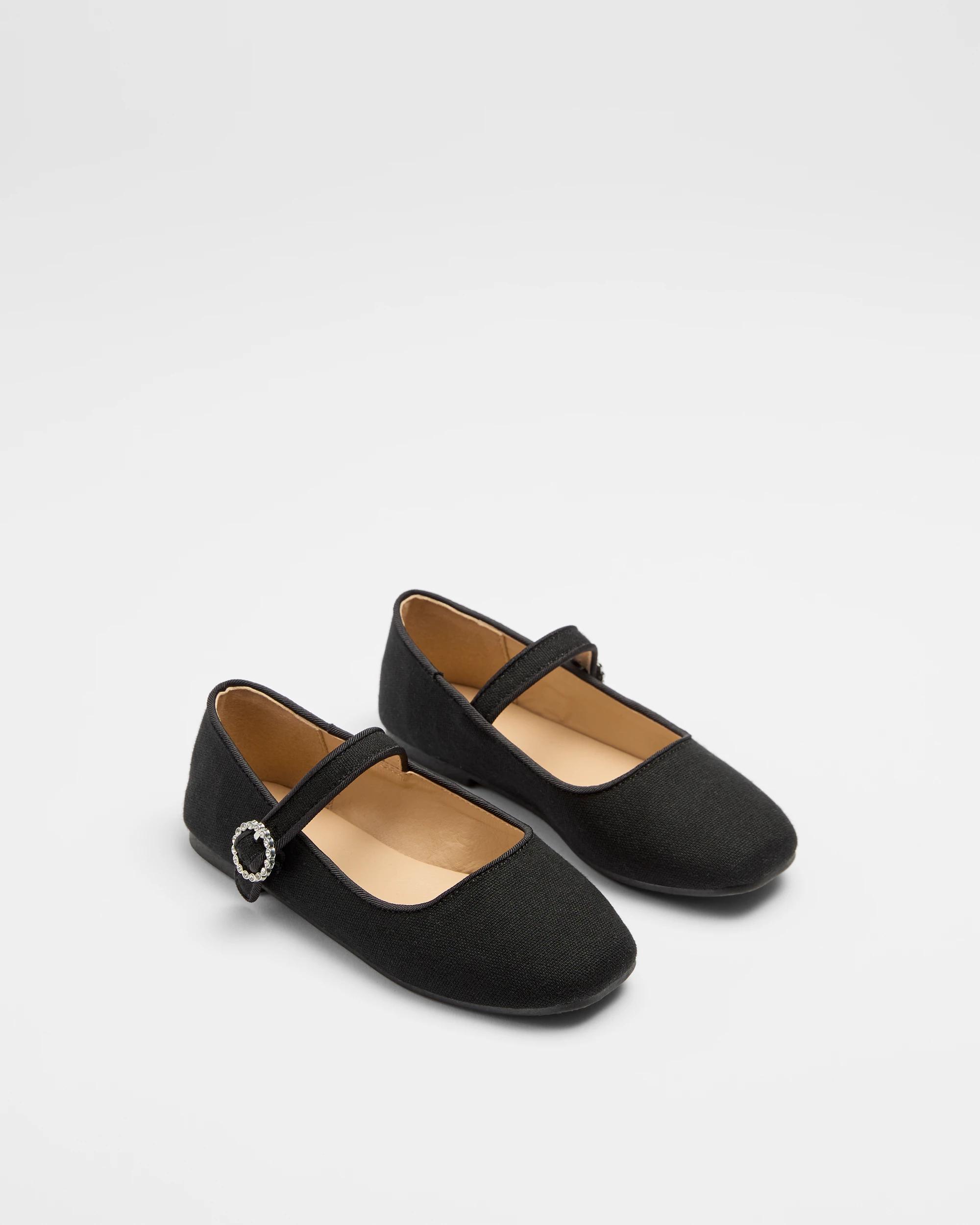 2 Target Girls Diamonte Buckle Ballet Flat BLACK, 2 of 3