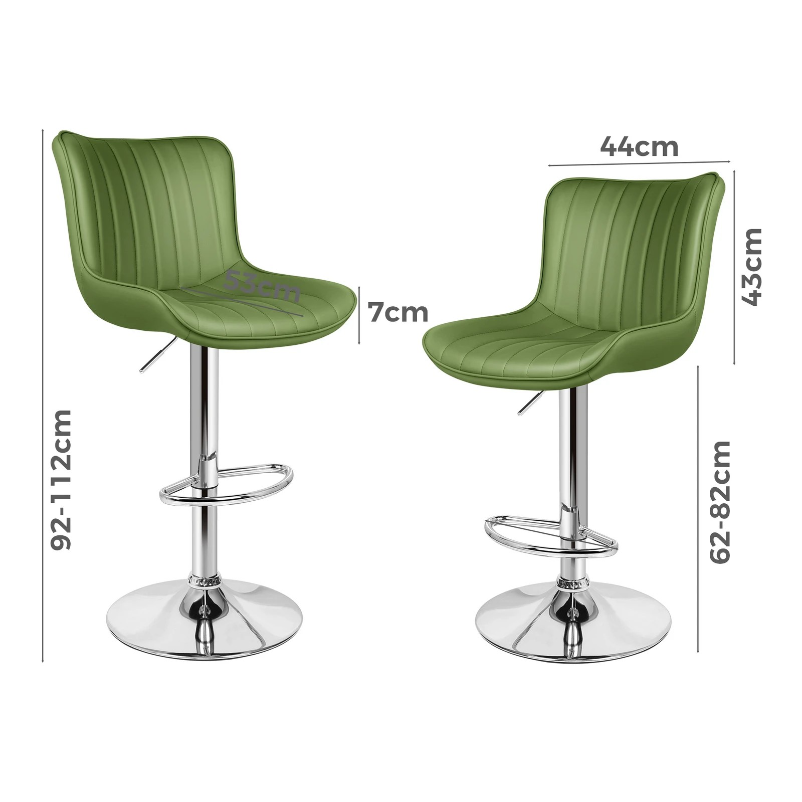 3 Alfordson 4x Bar Stools Bar Chairs Avocado - Green, 3 of 10