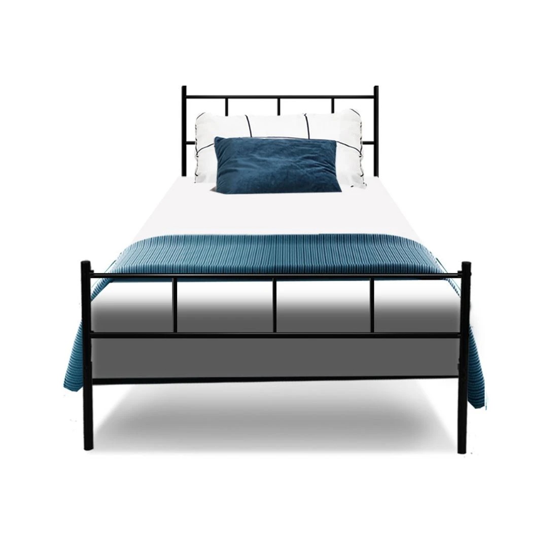 3 Artiss Bed Frame Single Metal Bed Frames SOL - Black, 3 of 8