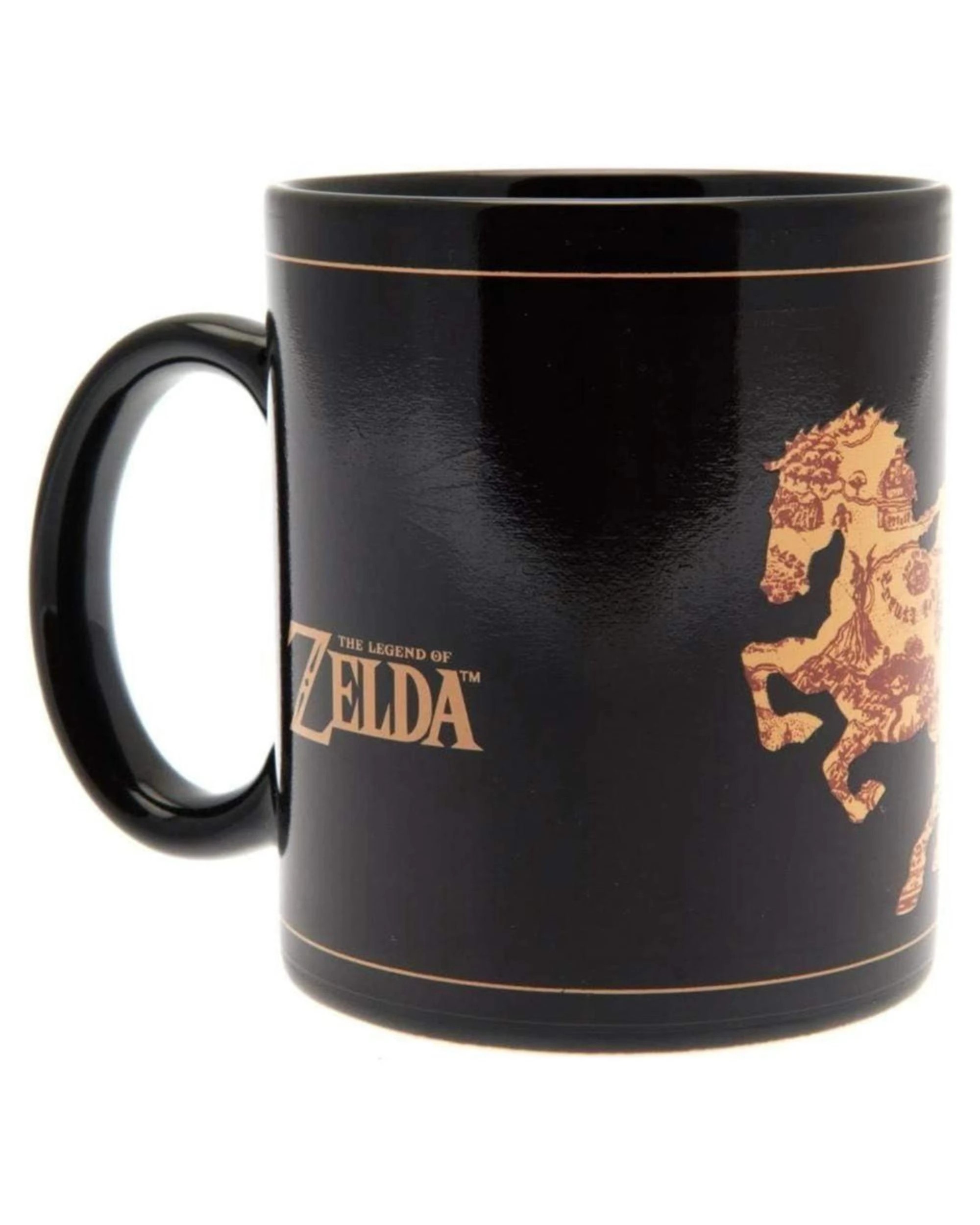 1 The Legend of Zelda Map Heat Changing Mug - Black, 1 of 6