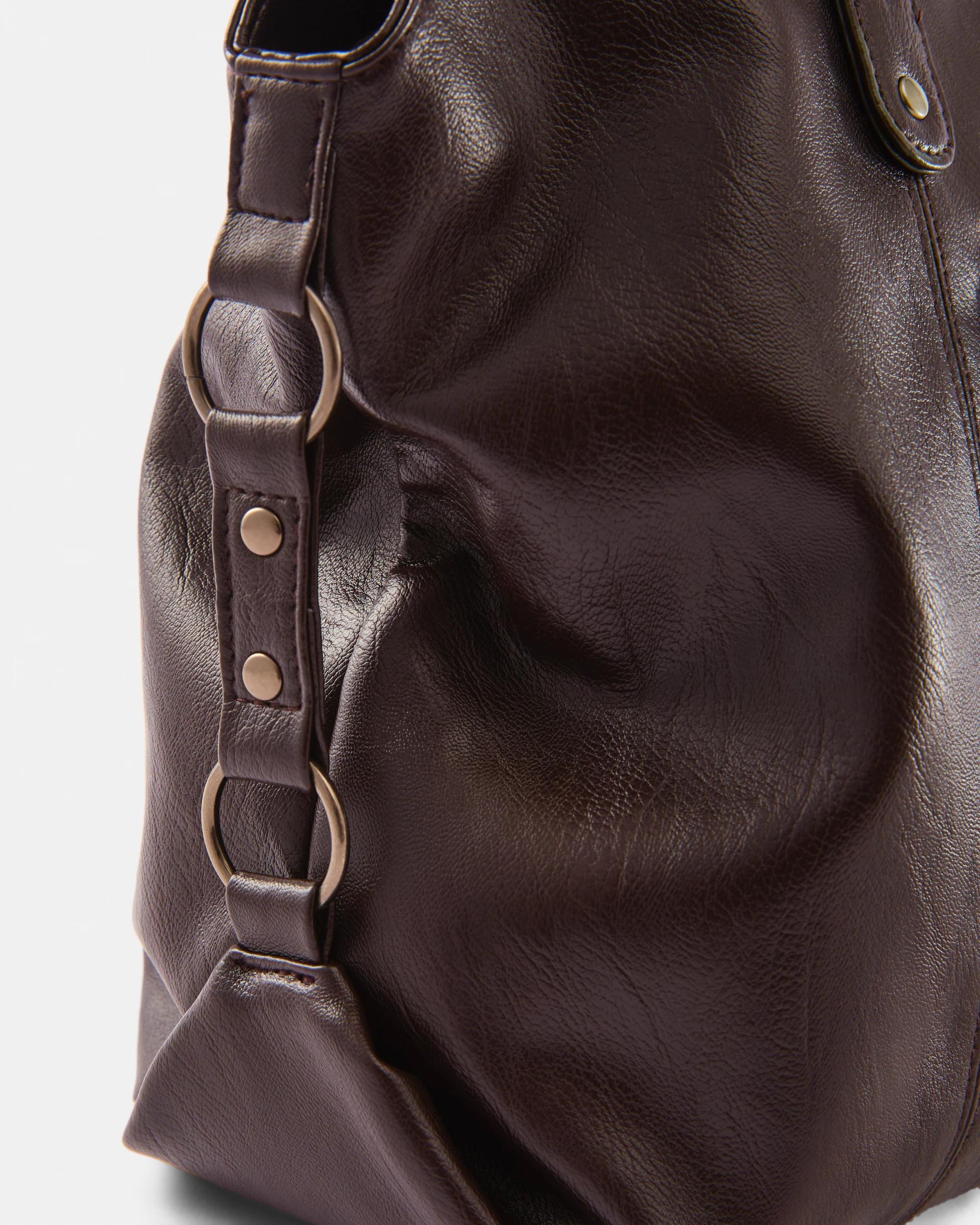 4 Boho Slouchy Tote Bag Deep Fudge, 4 of 6