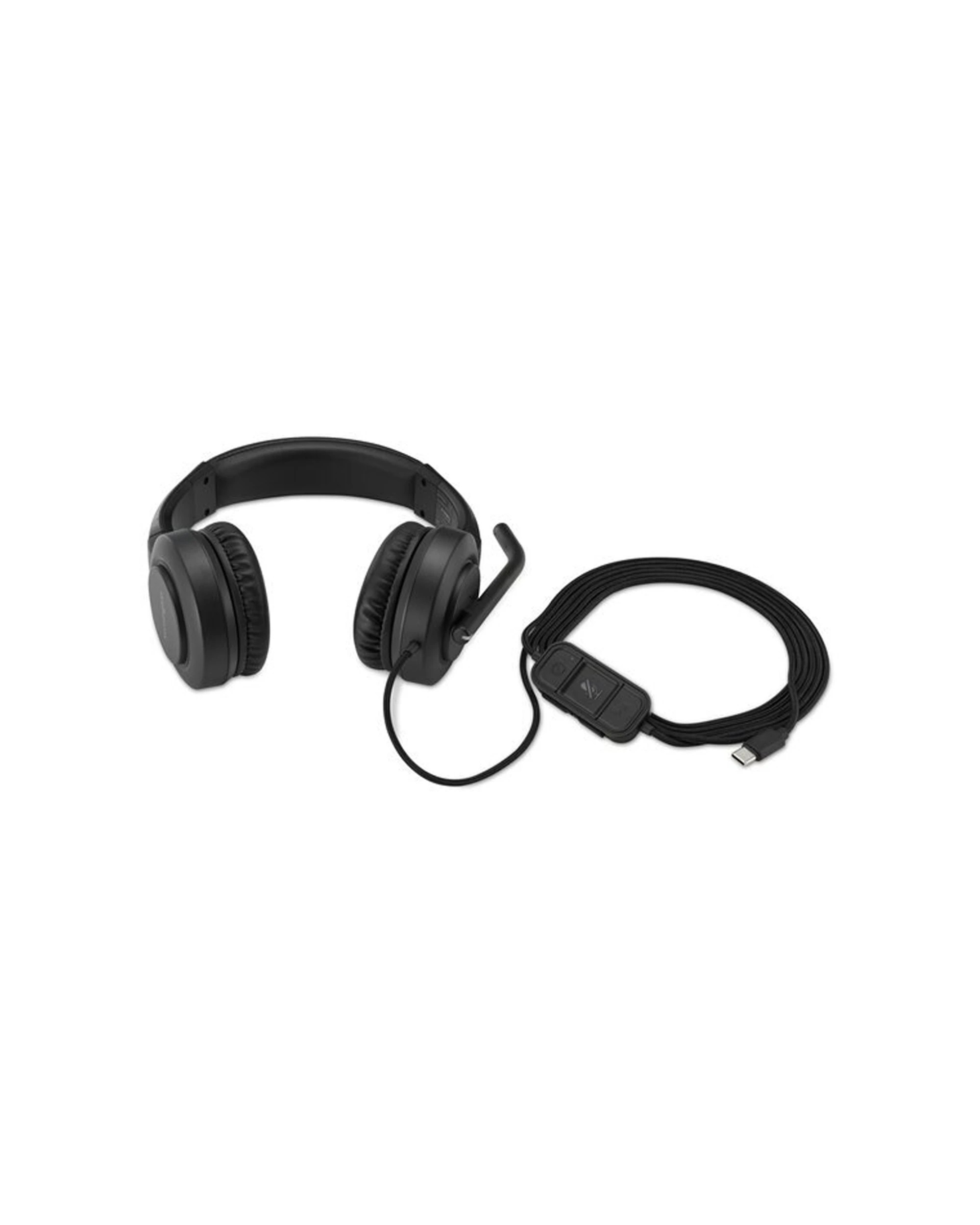 3 Kensington USB-C Headset Noise Cancelling Microphone In-Line Controls Busy Light
 - black, 3 of 7