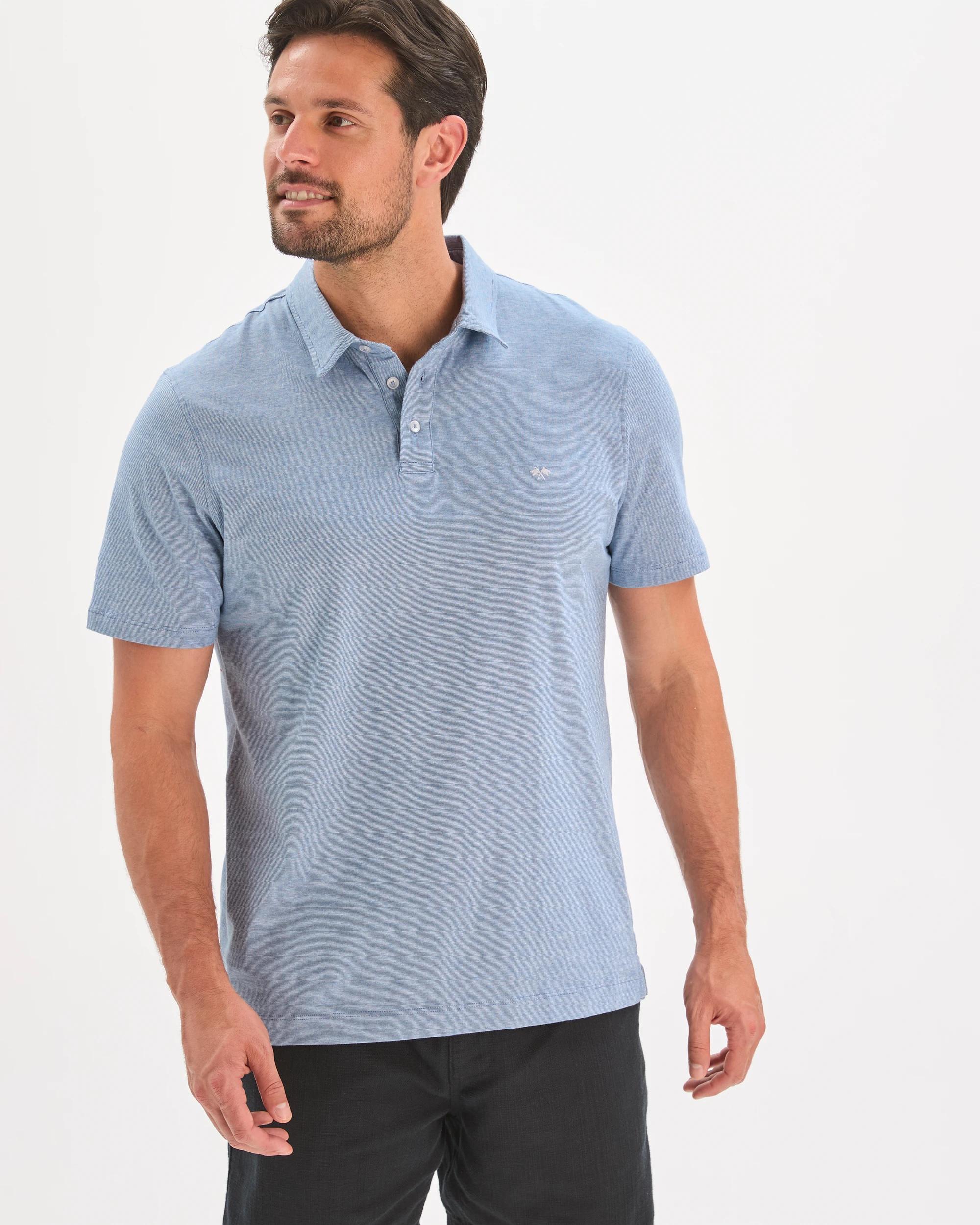 Target Man Australian Cotton Textured Jersey Polo Top - Kmart