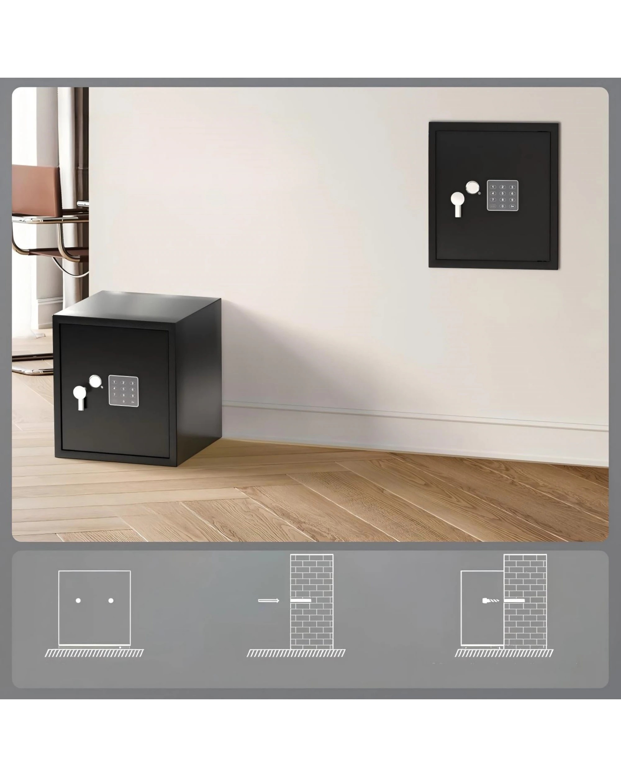 7 Advwin Security Safe and Lock Box 50 L/1.77Cubic Feet - Black, 7 of 8