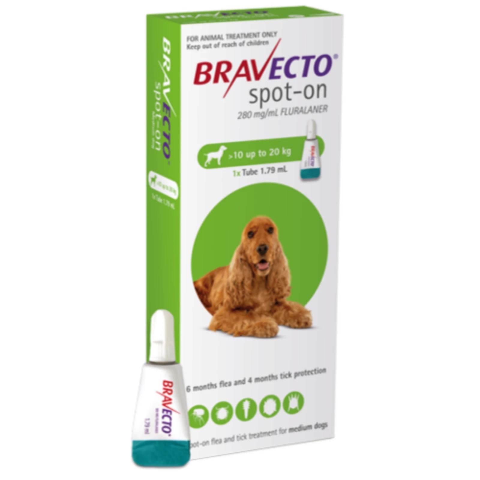 2 Bravecto Spot On For Dogs Green 10-20kg - 1 Pack, 2 of 2