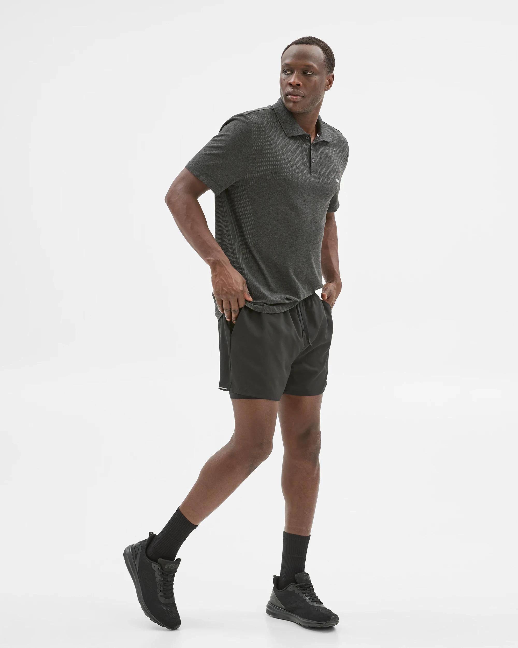 4 Target Active 2 In 1 Woven Shorts BLACK, 4 of 8