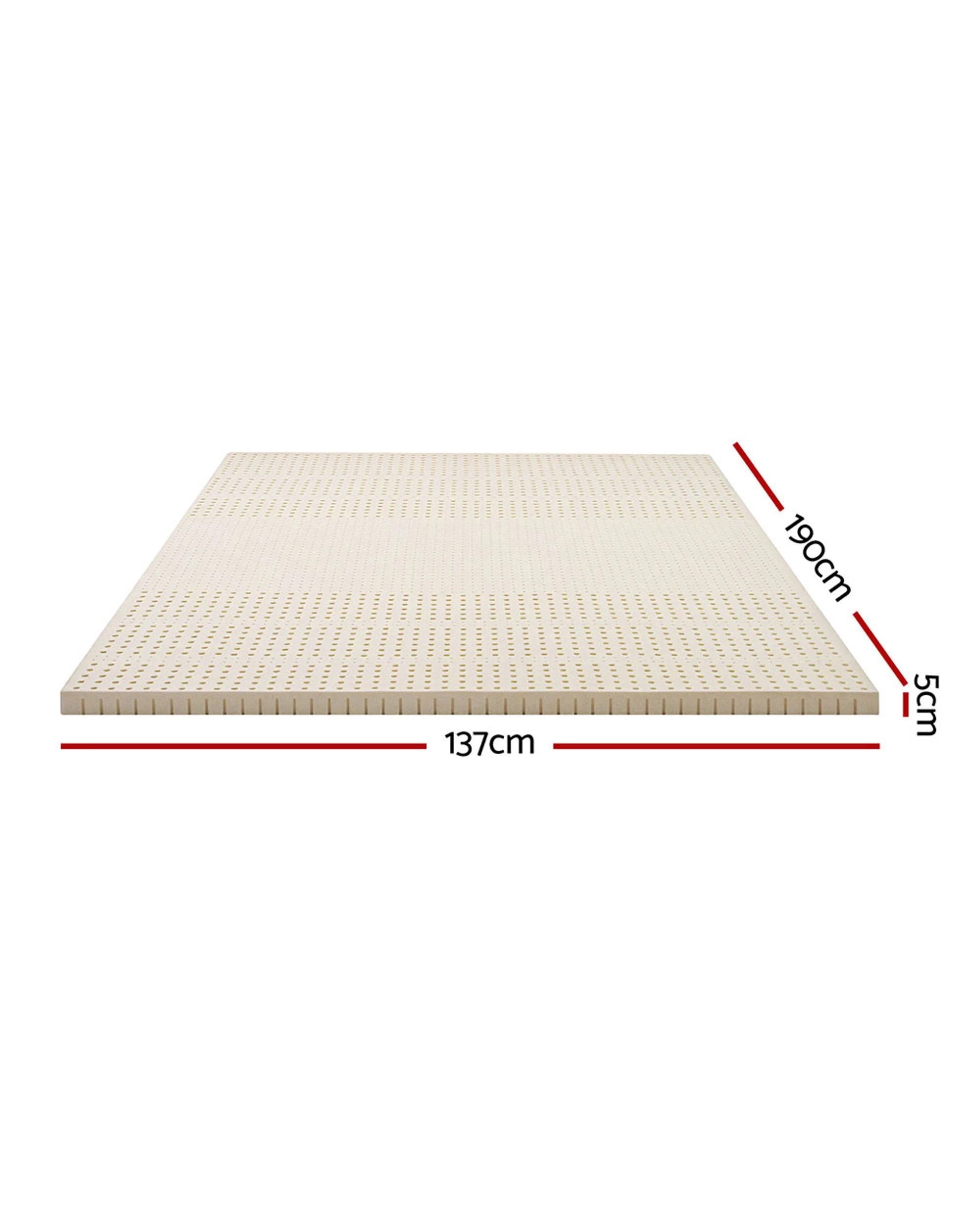 2 Giselle Bedding Latex Mattress Topper 5cm Double
 - White, 2 of 2