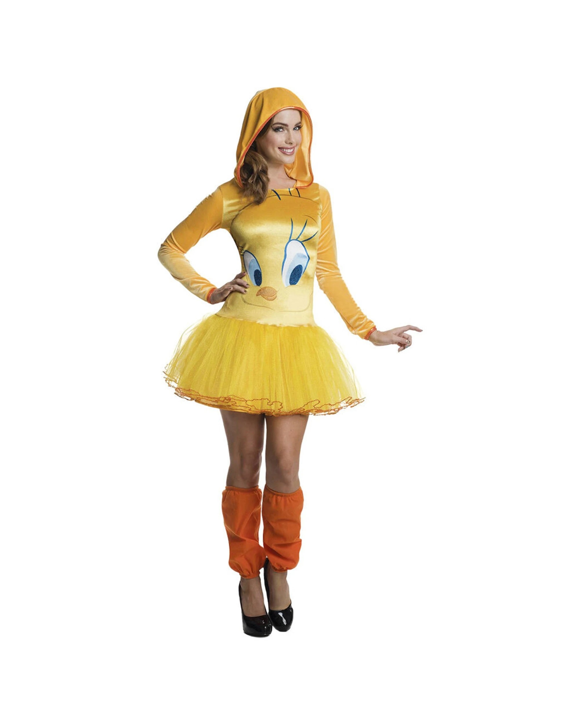 1 Rubies Tweety Hooded Tutu Dress Womens Dress Up Costume Size M - Yellow, 1 of 4