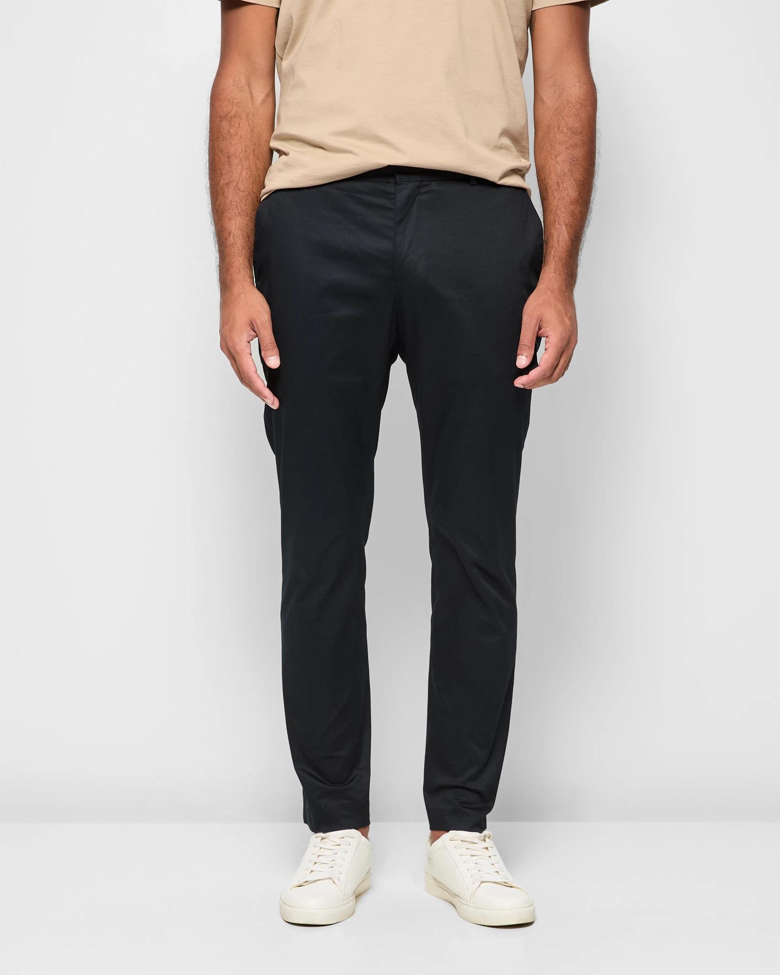 1 Preview Australian Cotton Tailored Slim Chino Pants BLACK, 1 of 5