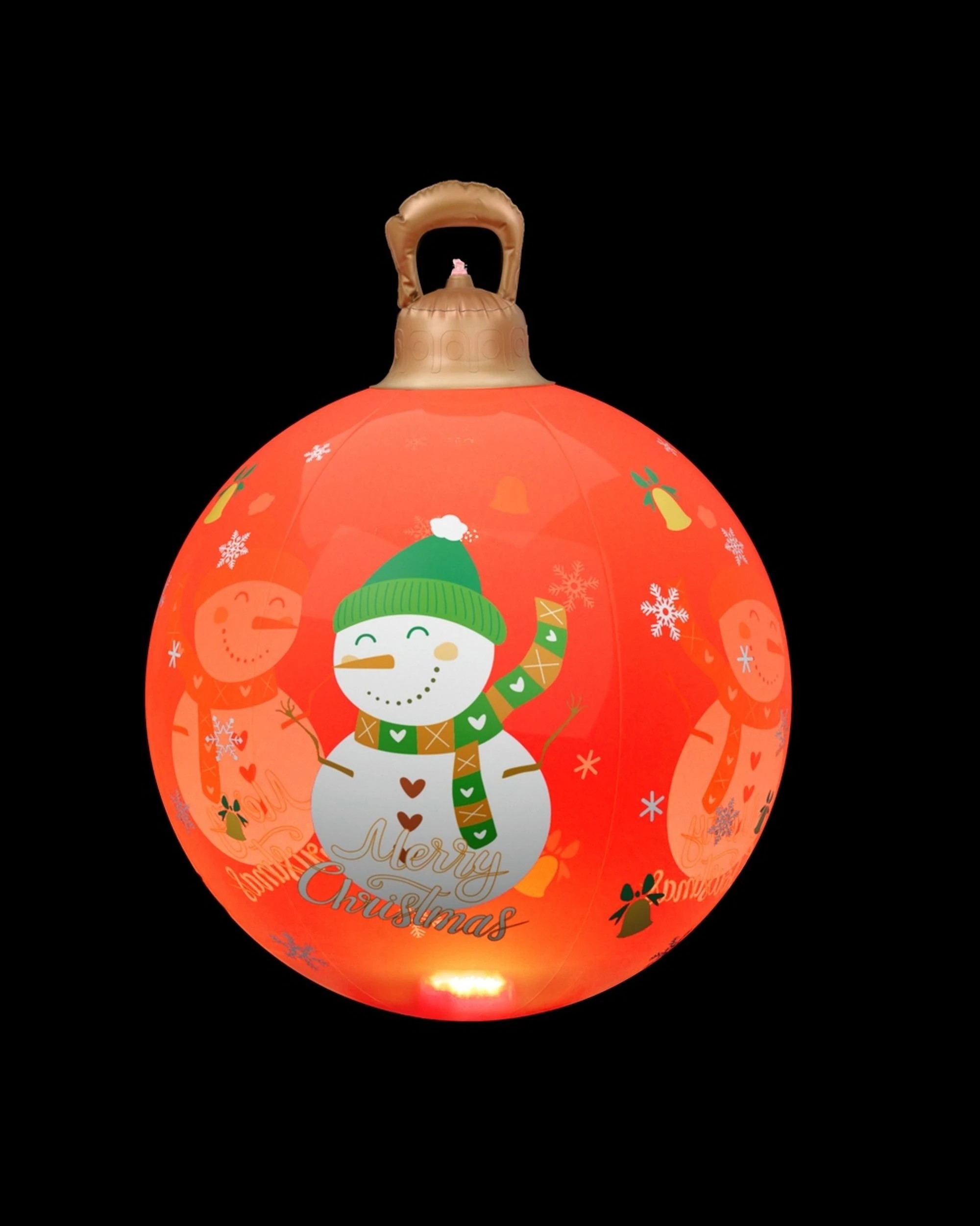 1 Jingle Jollys Christmas Inflatable Ball 60cm Illuminated Led Snowman Xmas Decor
 - Red, 1 of 3