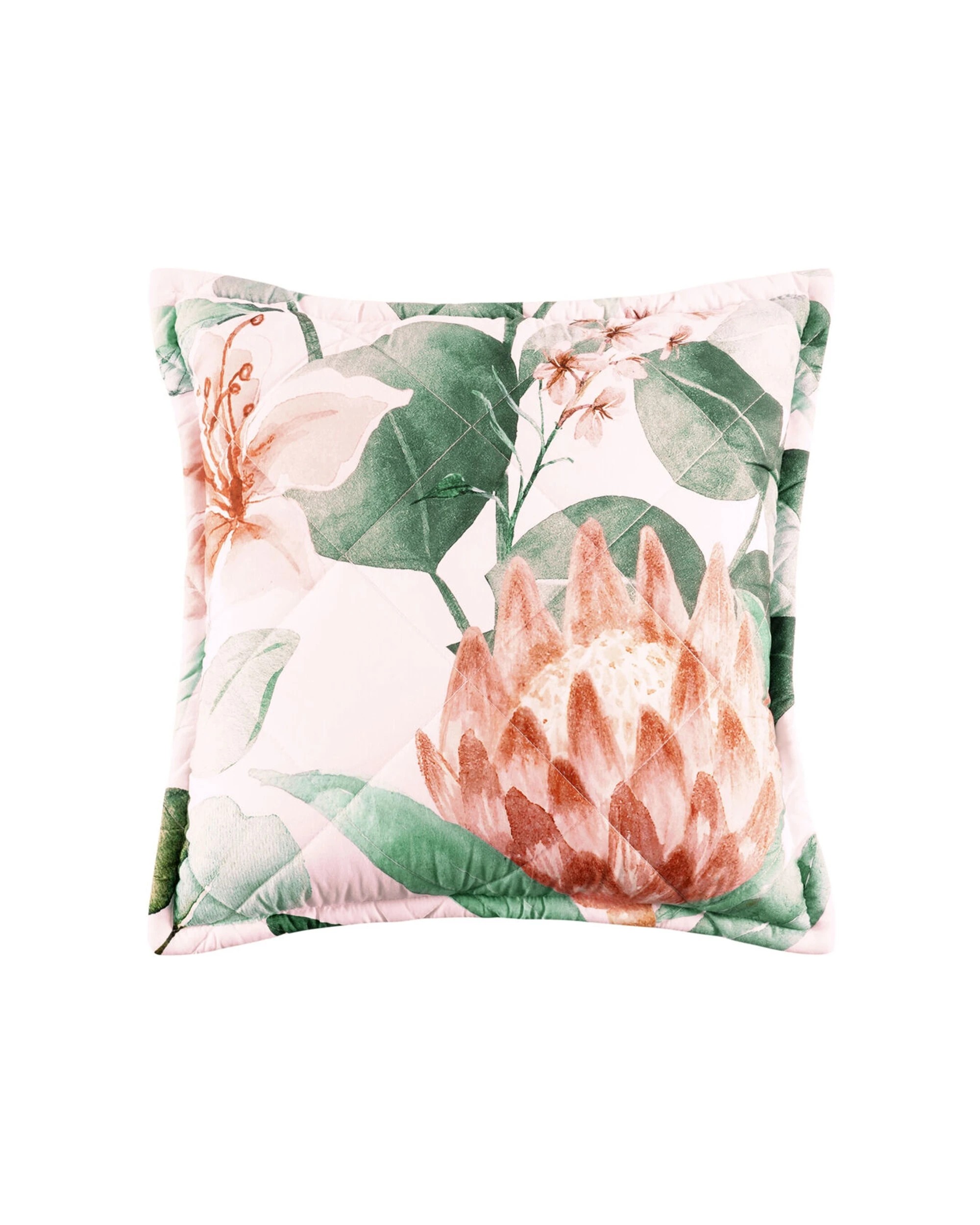 1 Bianca Sidney Square Cushion Throw Pillow Polyester Cotton 43x43cm - Multi, 1 of 1