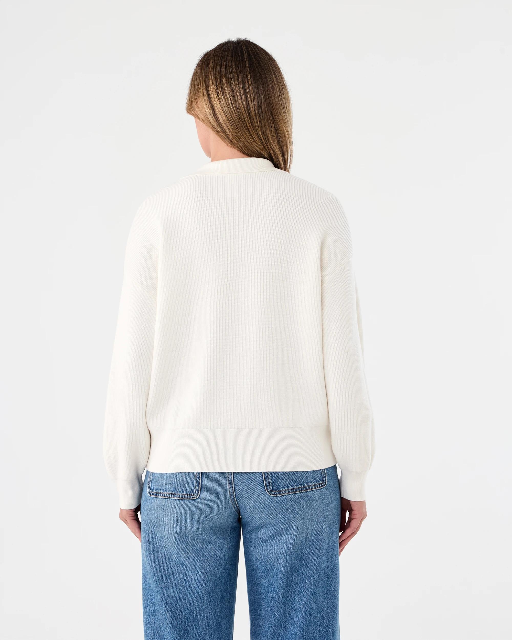 3 Lace Up Rib Jumper Cld White, 3 of 7