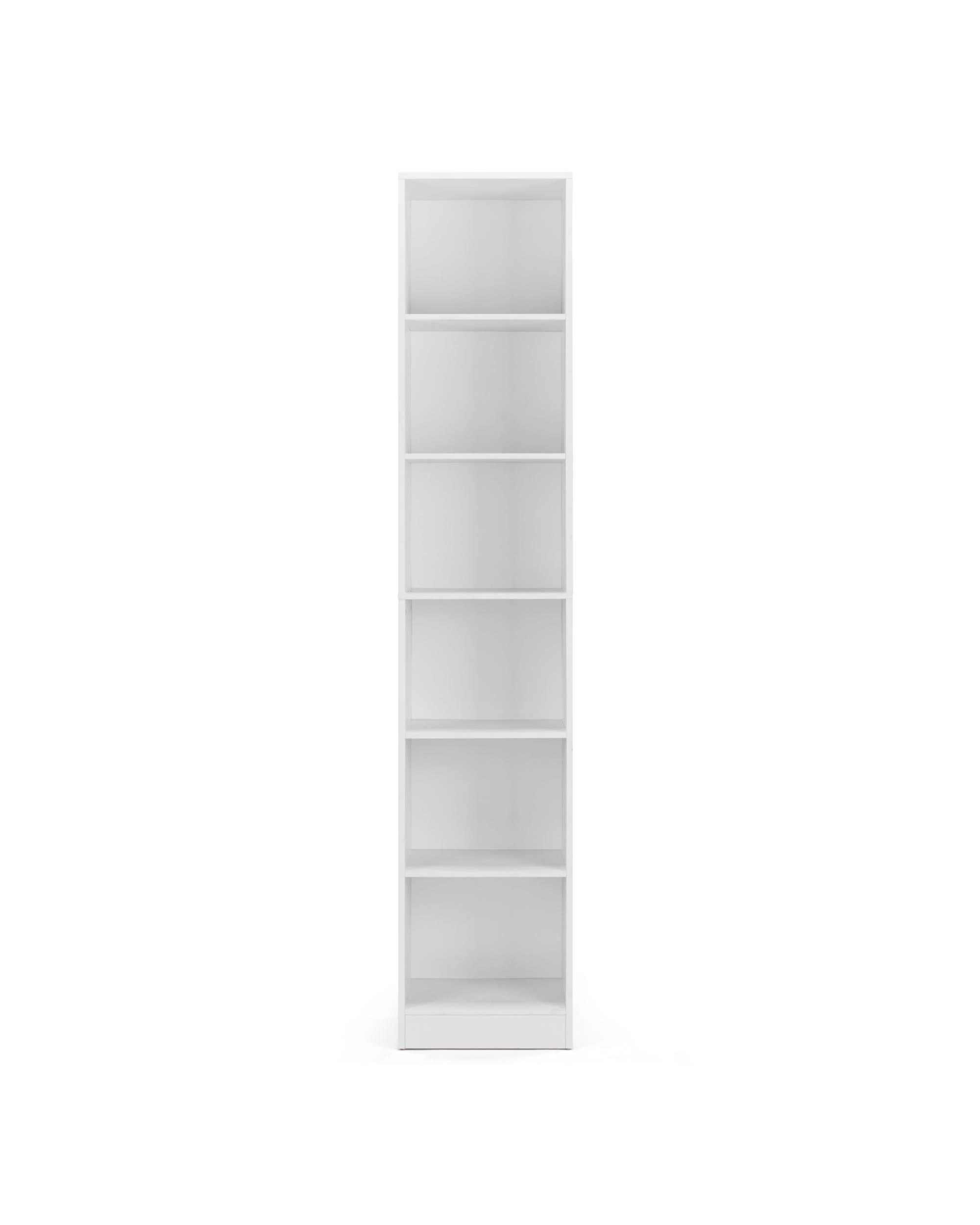 4 Kodu Bookshelf 6 Tier Bookcase Shelving Unit 40cm - White, 4 of 8