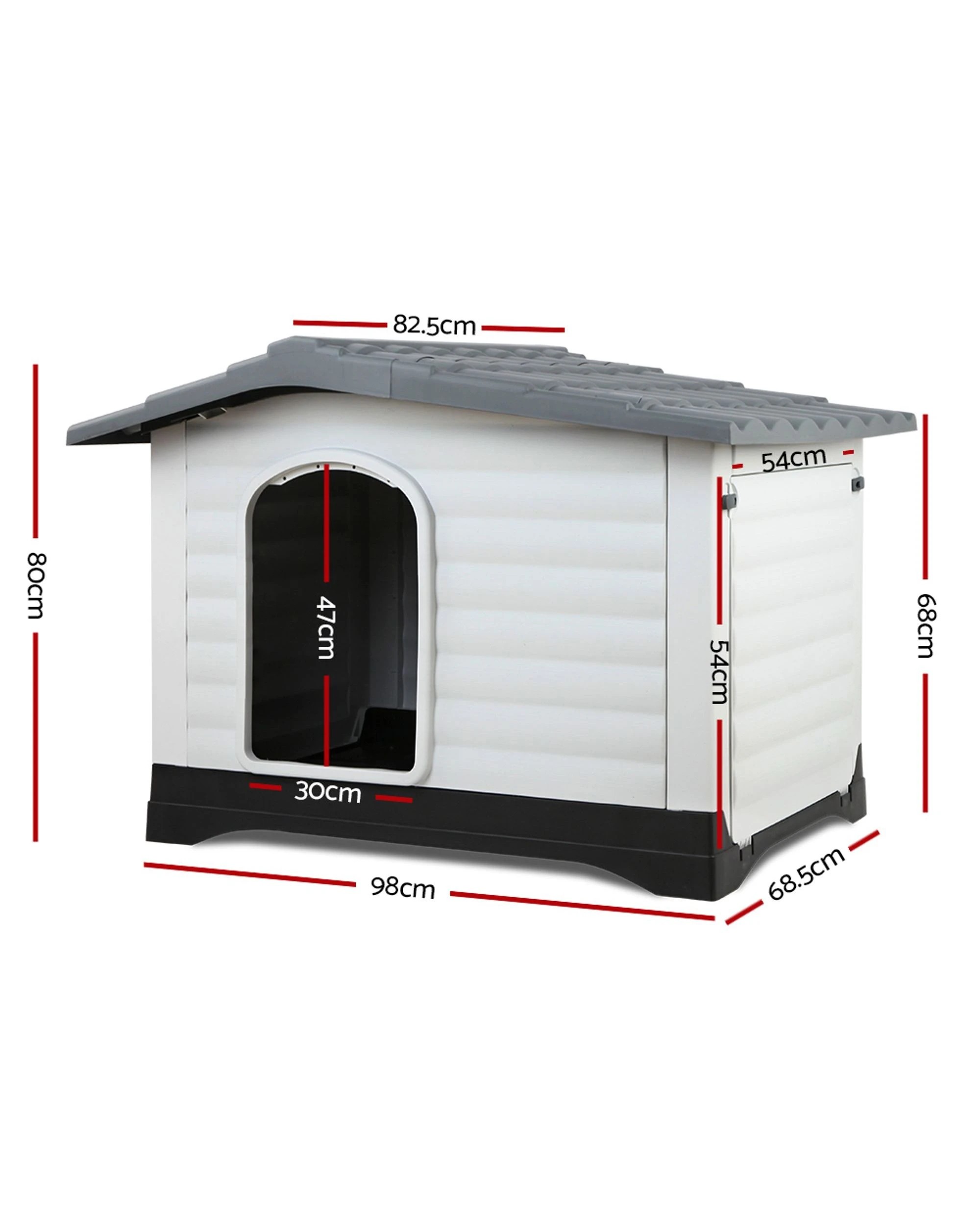 2 i.Pet Dog Kennel House Extra Large Outdoor Plastic Puppy Pet Cabin Shelter XL - Multi, 2 of 7