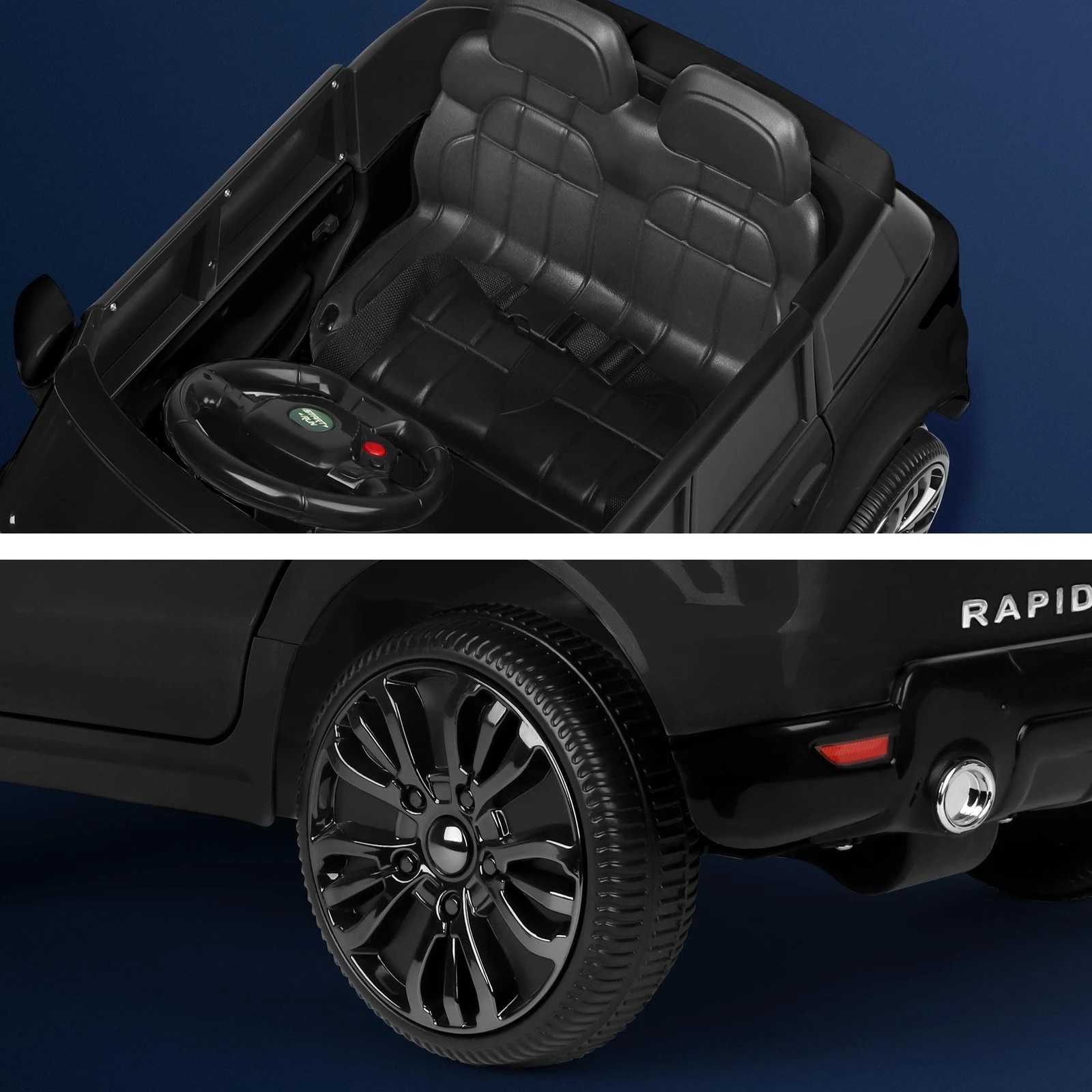 8 Alfordson Kids Ride On Car 12V Eletric Motor Remote Car Toy MP3 LED Light - Black, 8 of 10