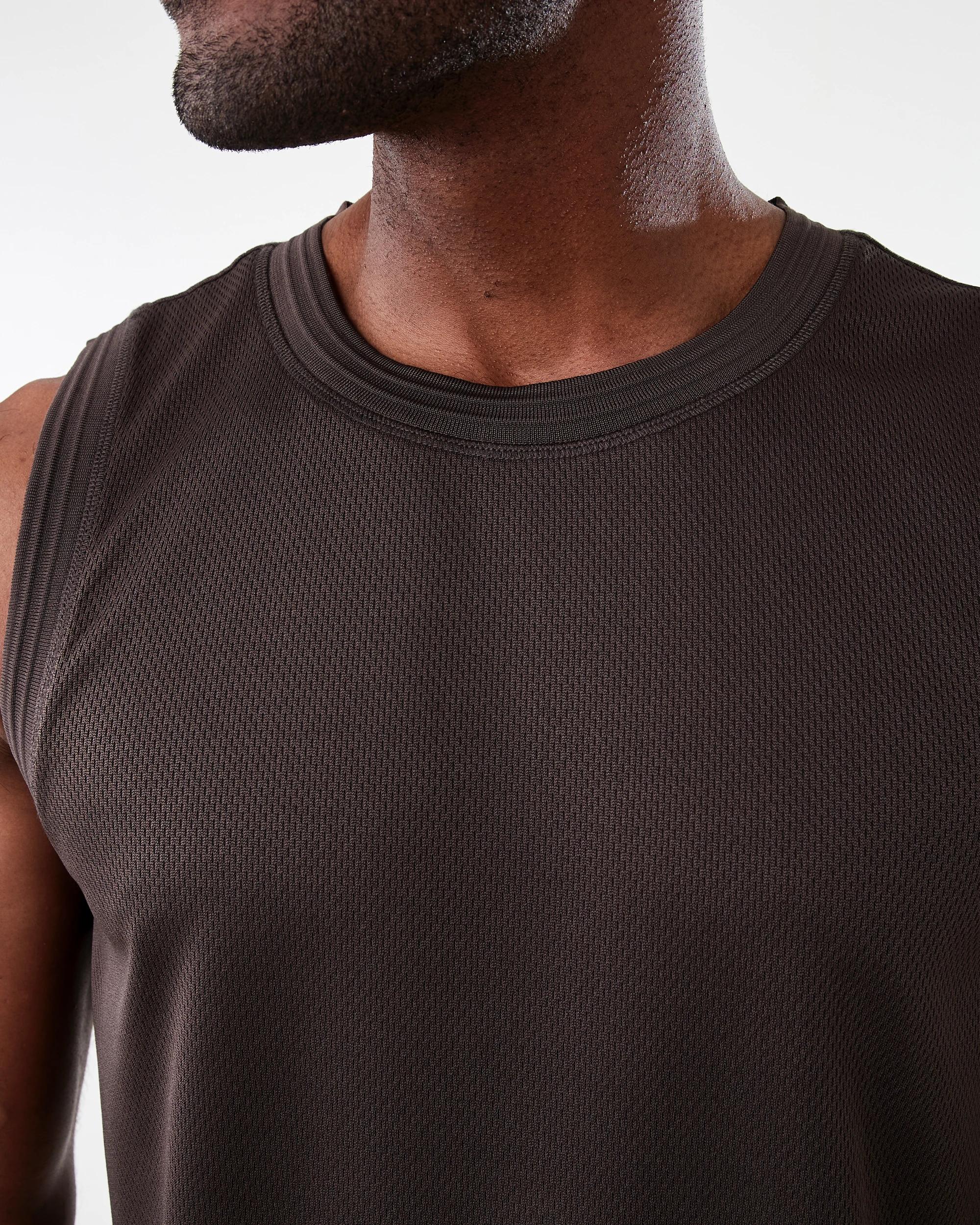 5 Active Mens Relaxed Basketball Tank Brn Maogny, 5 of 6