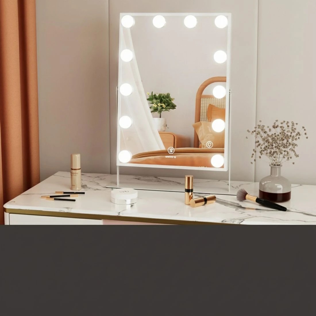 4 Embellir Bluetooth Makeup Mirror 30x40cm Hollywood Vanity with LED Light - Multi, 4 of 6