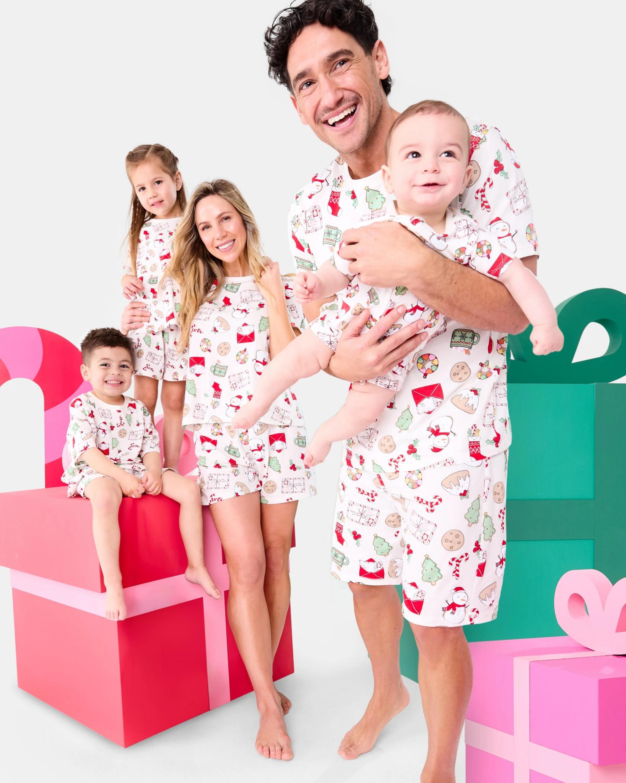2 Family Matching Christmas Icons Wishing Tree Mens Pyjama Set Xmas Icons, 2 of 9