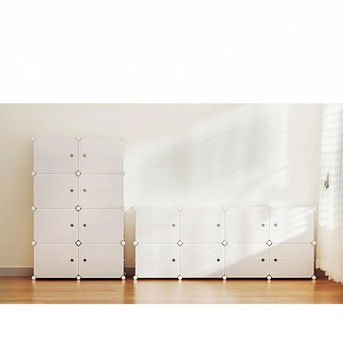 5 Artiss Shoe Box DIY Set of 8 Storage Cube Stackable - White, 5 of 5