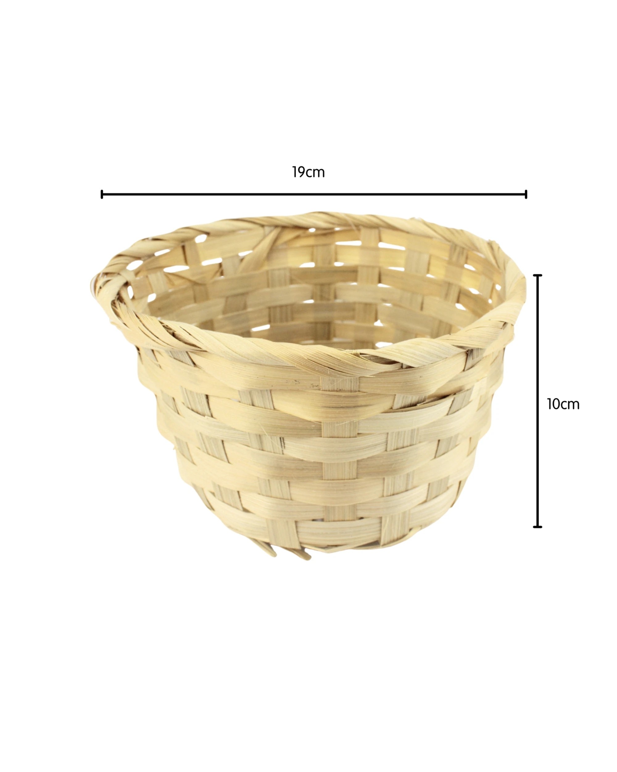 2 Party Maker Woven Medium Round Gift Basket 19.5cm - Natural, 2 of 2