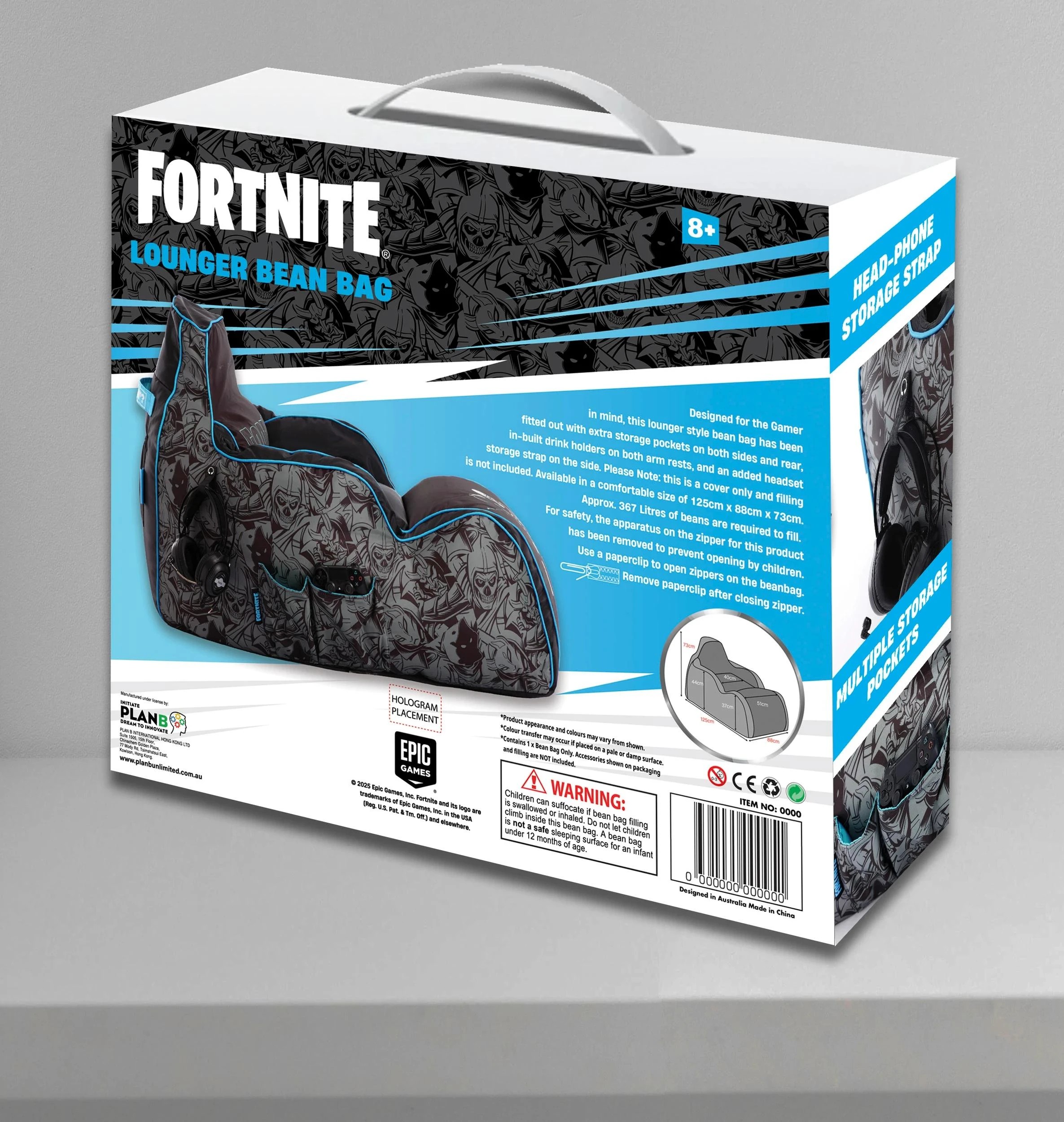 2 B. toys Fortnite Lounger Bean Bag Chair - Multi, 2 of 4