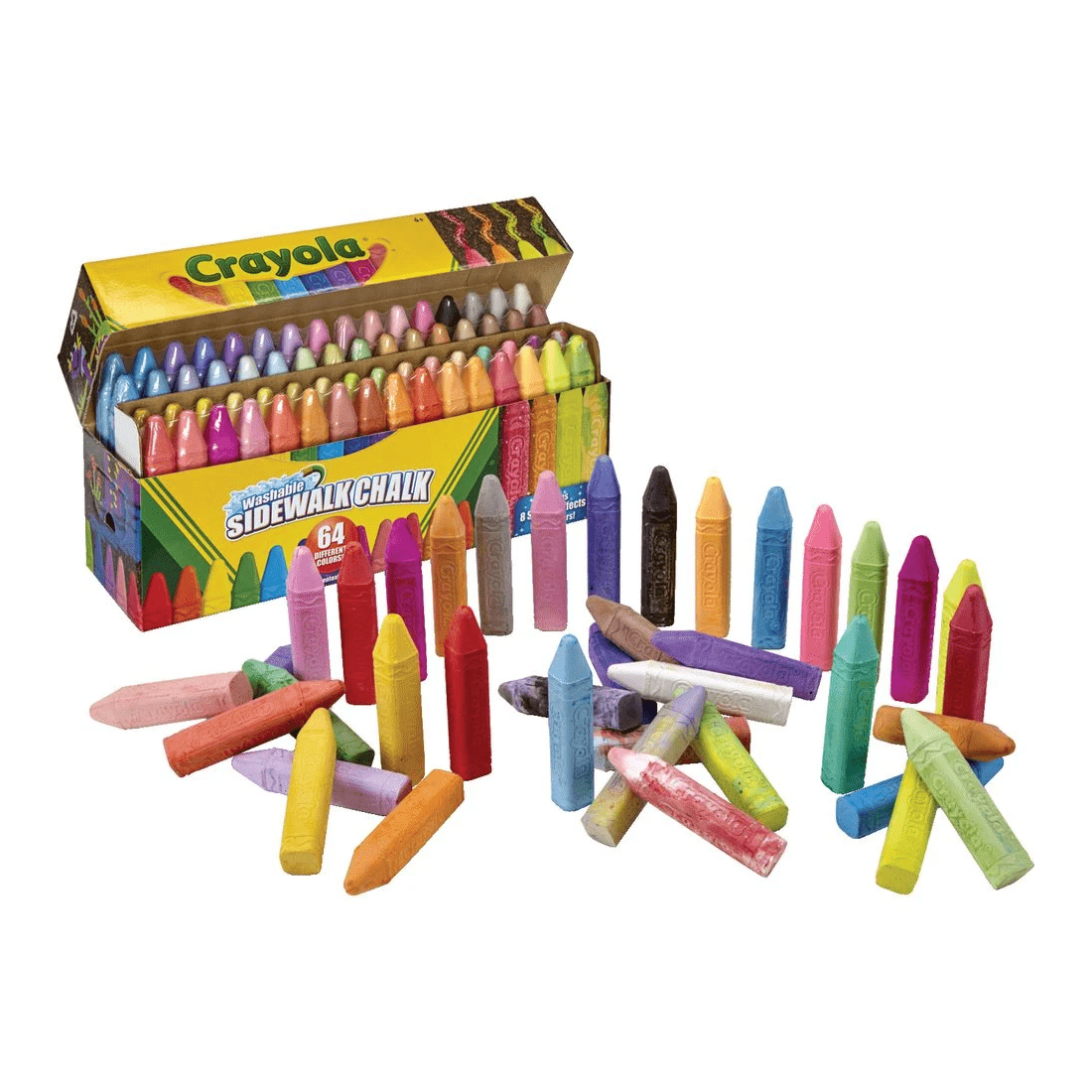 3 Crayola Washable Sidewalk Chalk 64 Pack, 3 of 4