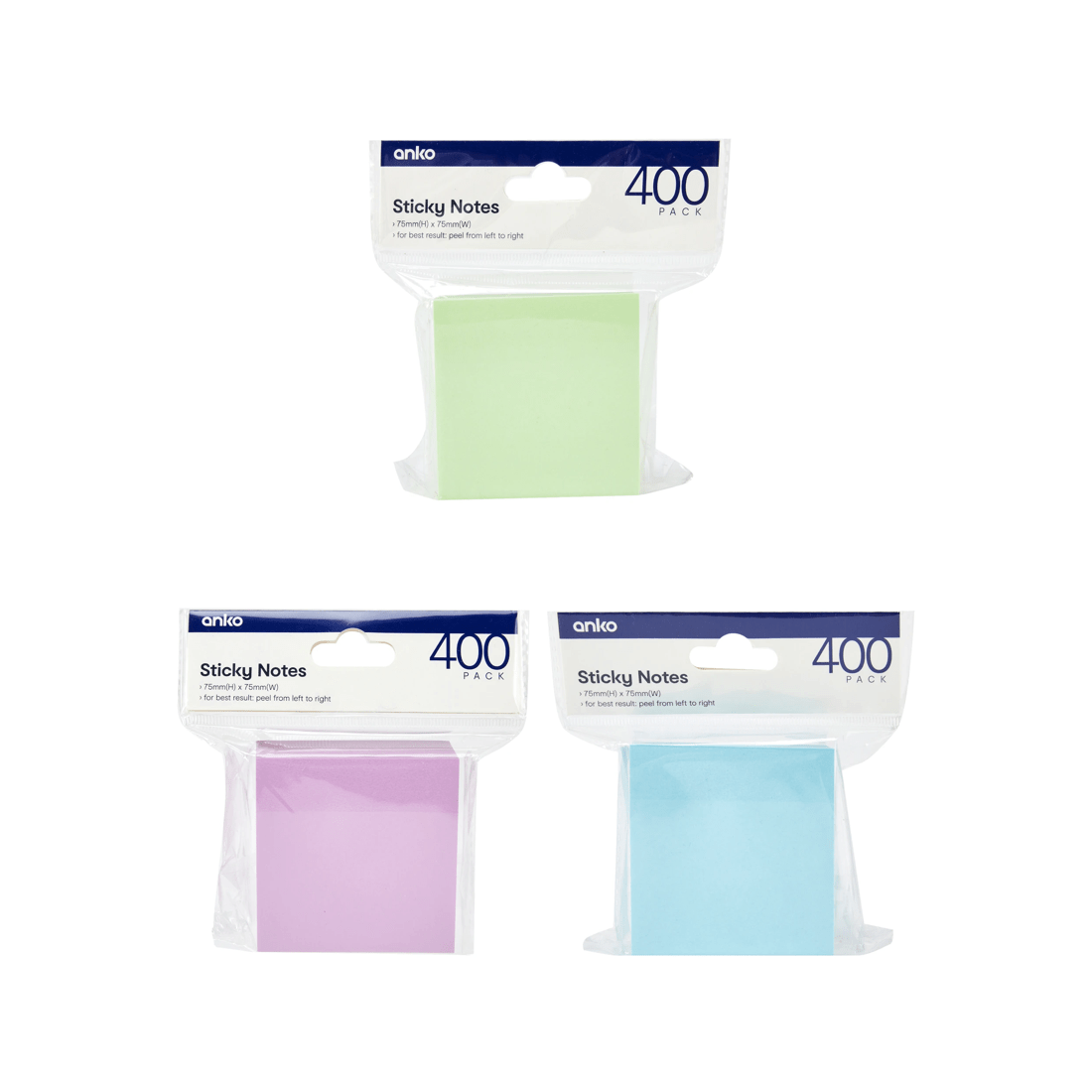 1 400 Pack Sticky Notes - Assorted, 1 of 4