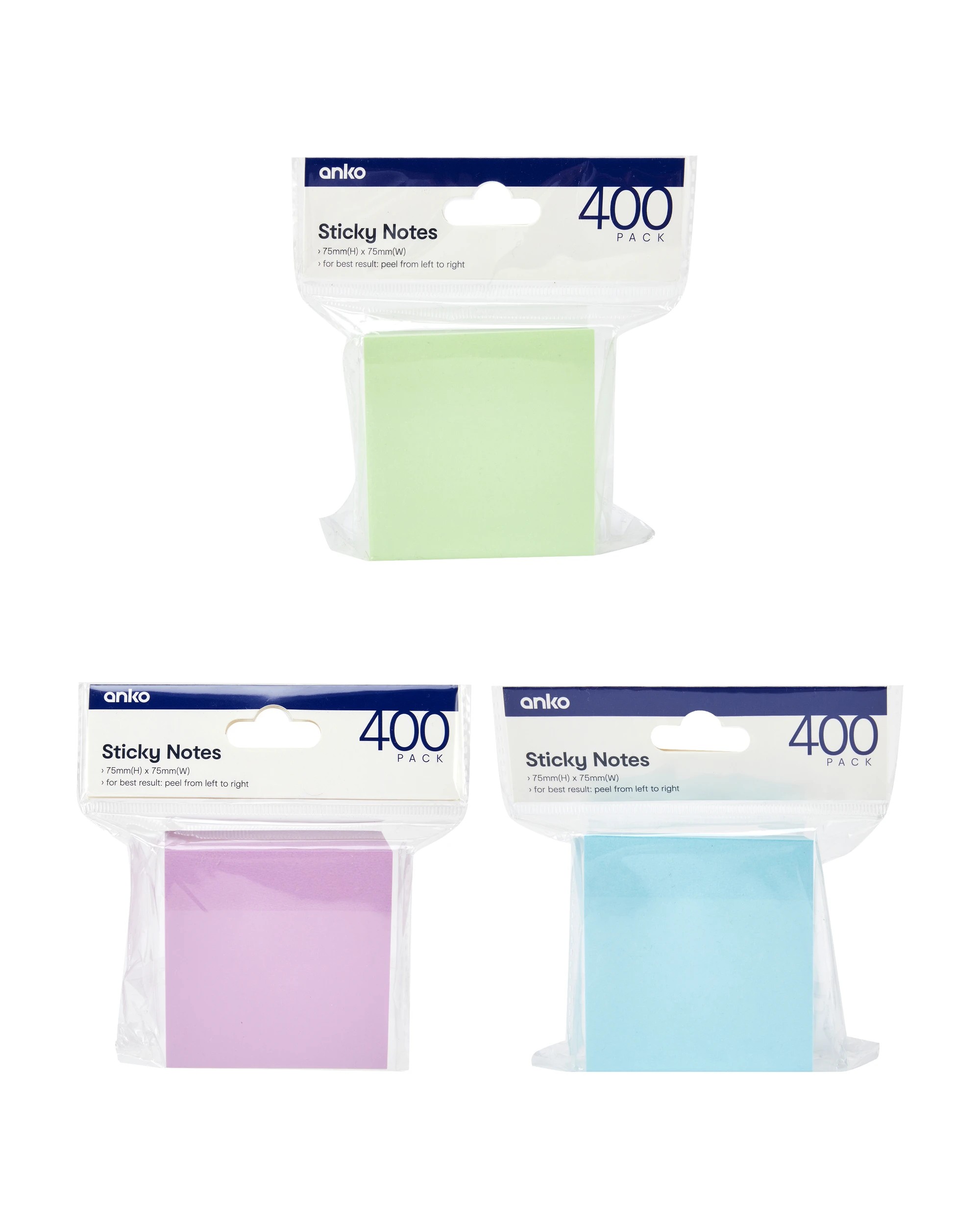 1 400 Pack Sticky Notes - Assorted, 1 of 4