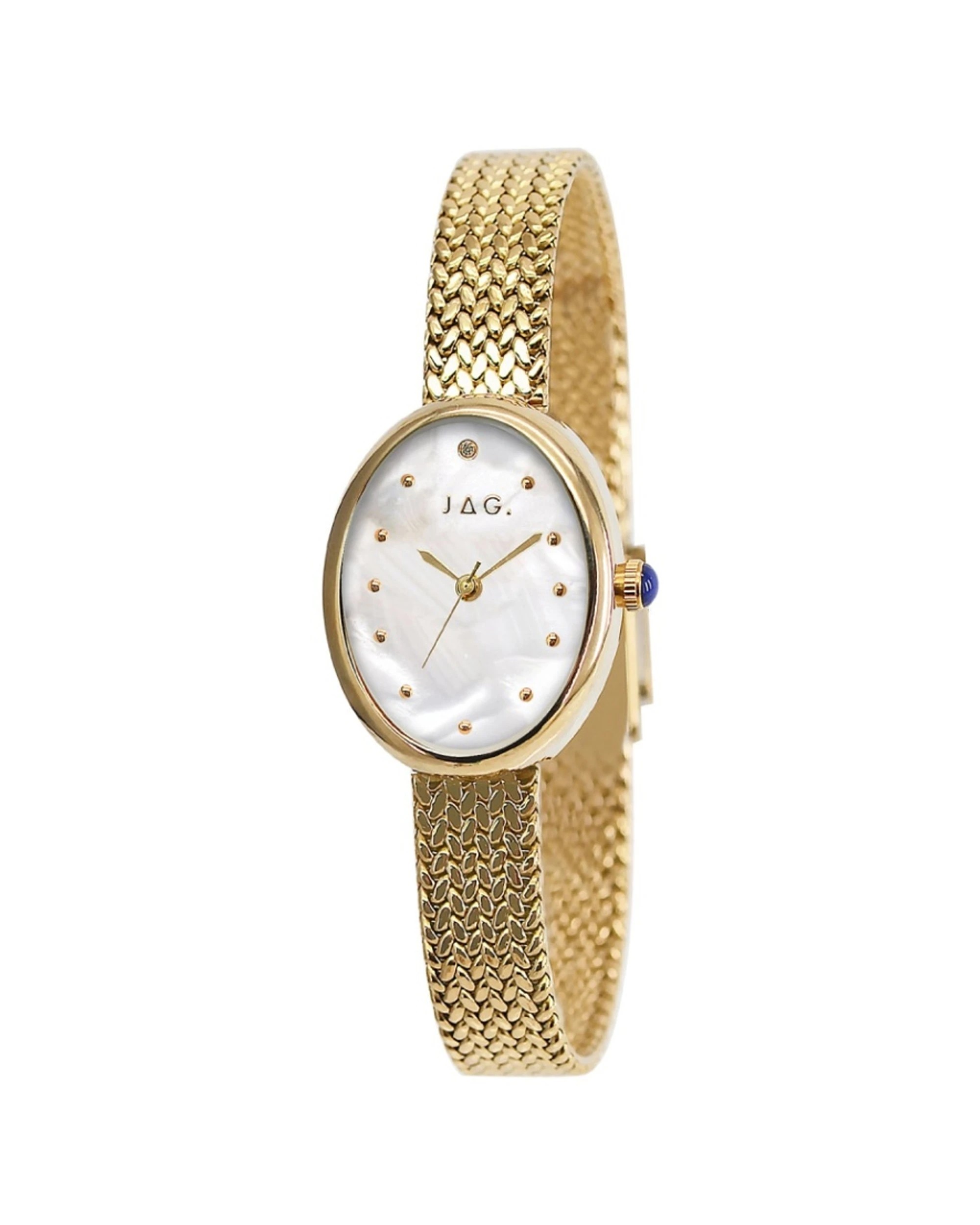 2 JAG Oban Women's Oval Watch 23mm Gold Stainless Steel Band 3 ATM Water Resistant, 2 of 2