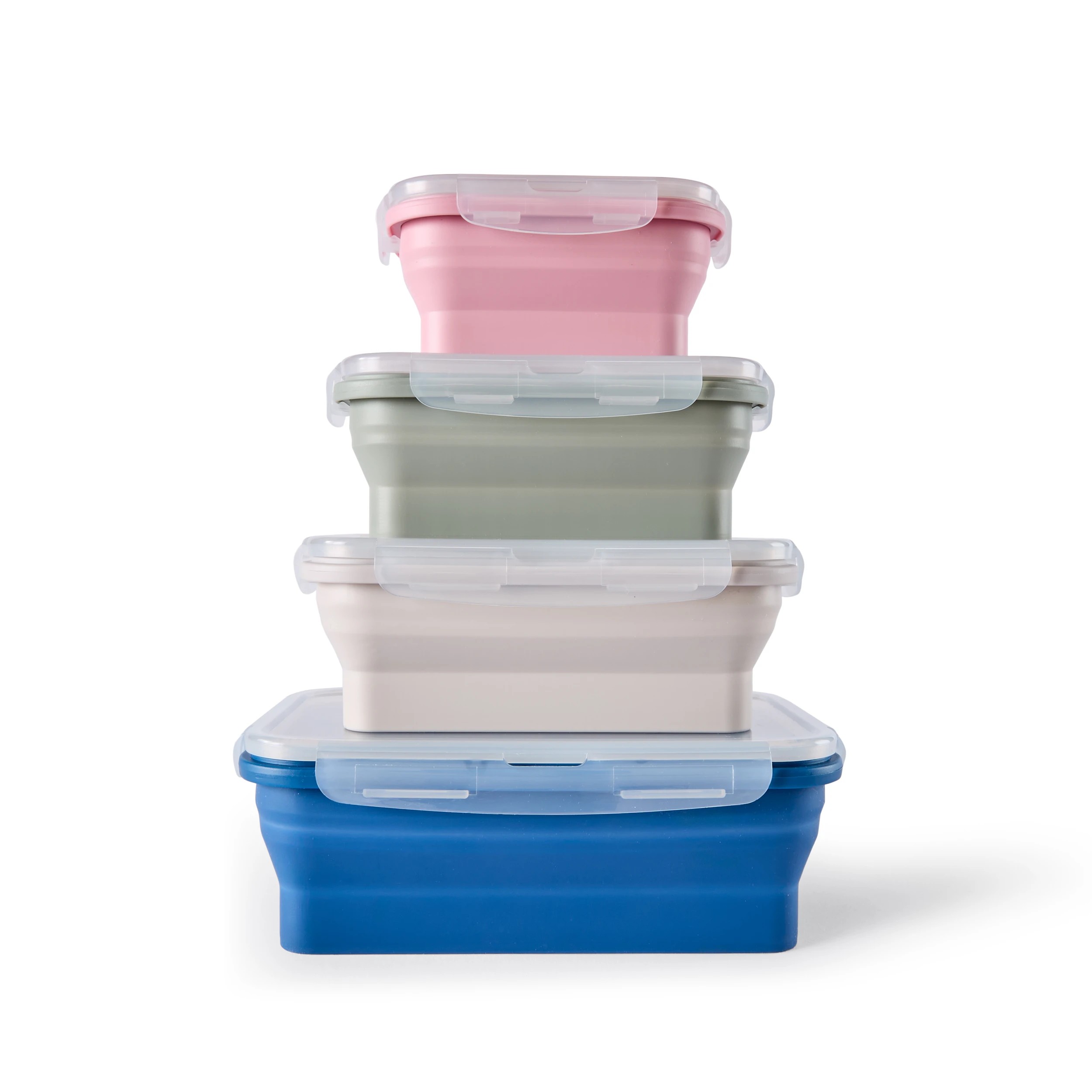 3 4 Piece Silicone Collapsible Container, 3 of 10