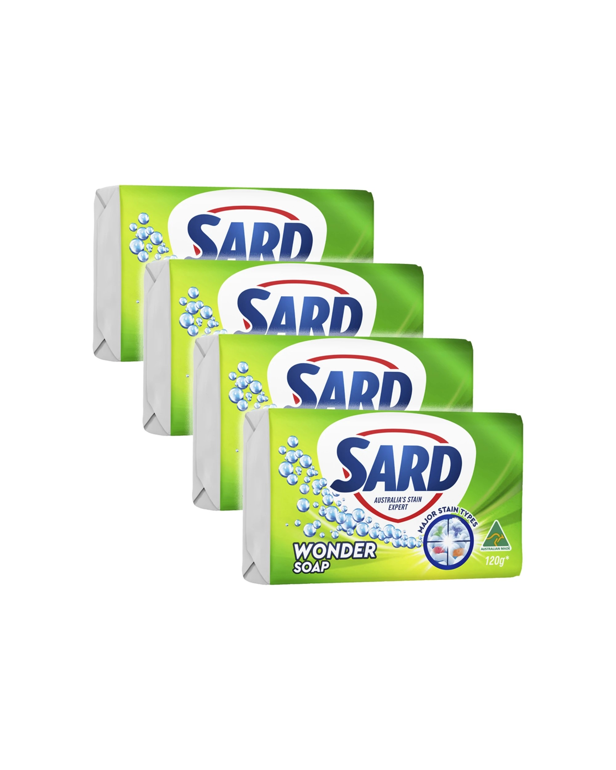 1 Sard Wonder 4PK Soap 120g Effective Stain Removal Safe For Colours Whites - Multi, 1 of 3