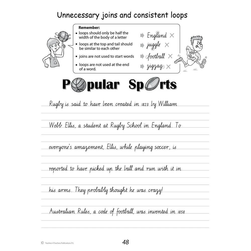 4 Handwriting Conventions Practice Book Victoria Year 6, 4 of 5