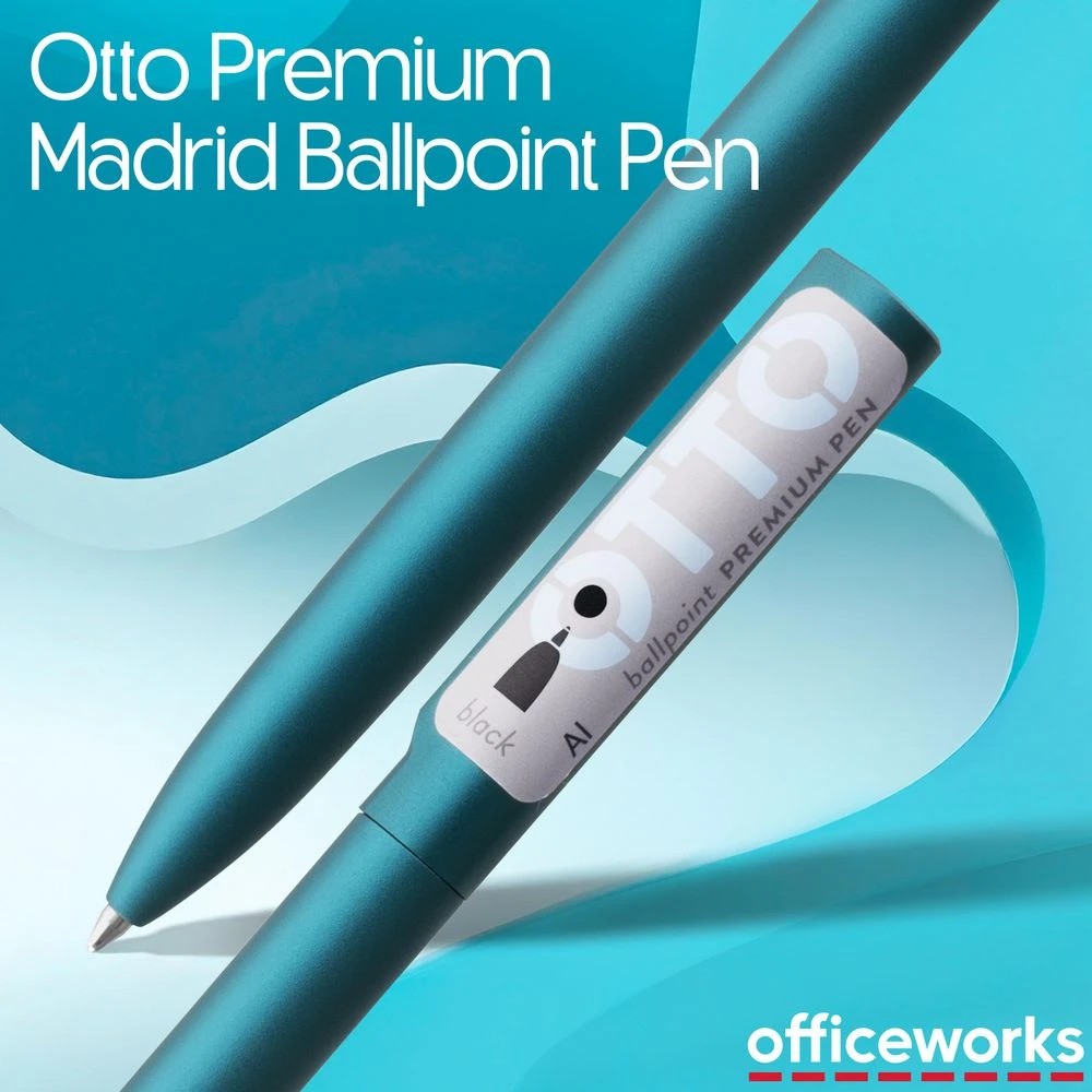 7 Otto Premium Madrid Ballpoint Pen 1mm Blue Steel, 7 of 7