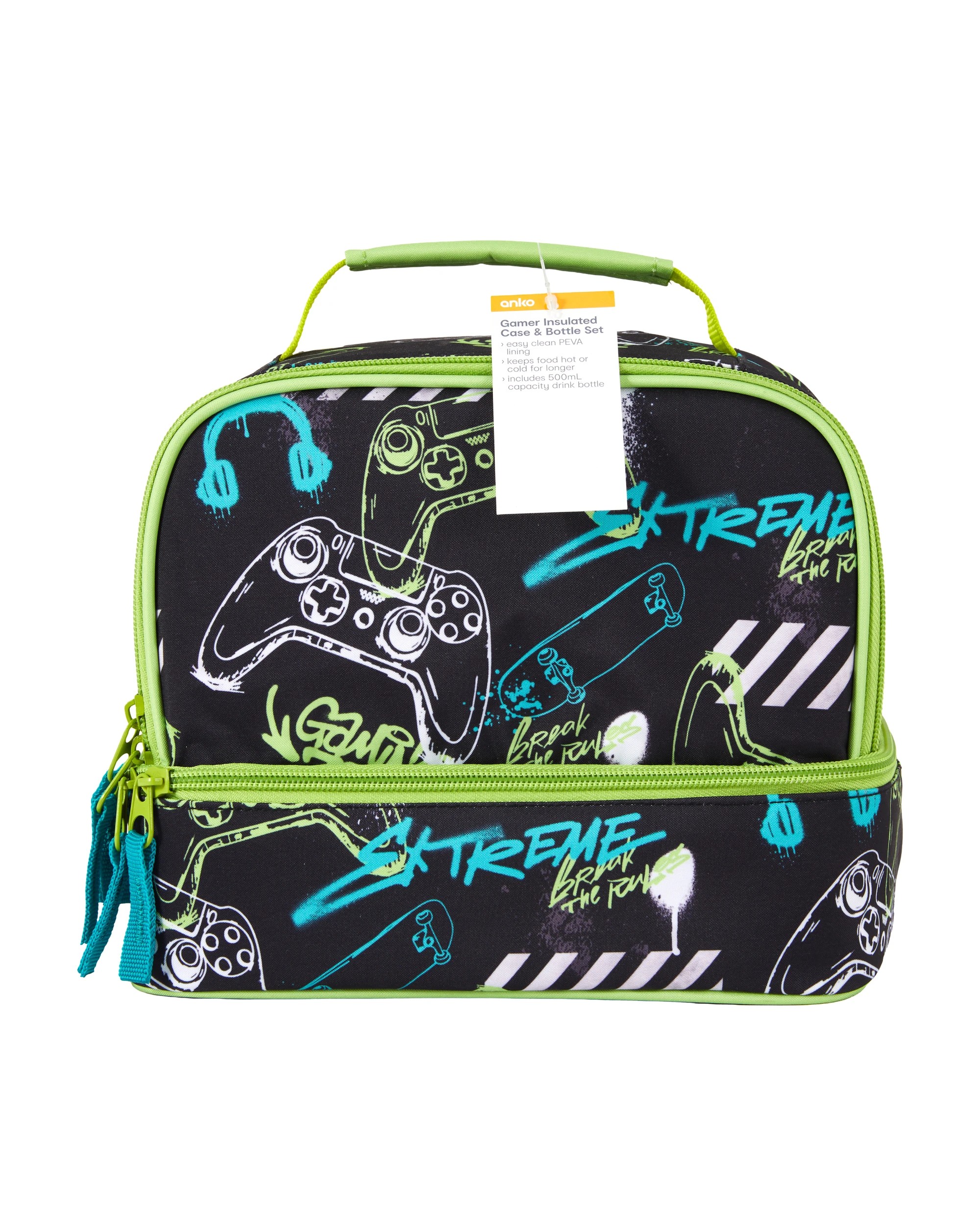 4 Gamer Insulated Twin Deck Lunch Bag, 4 of 4