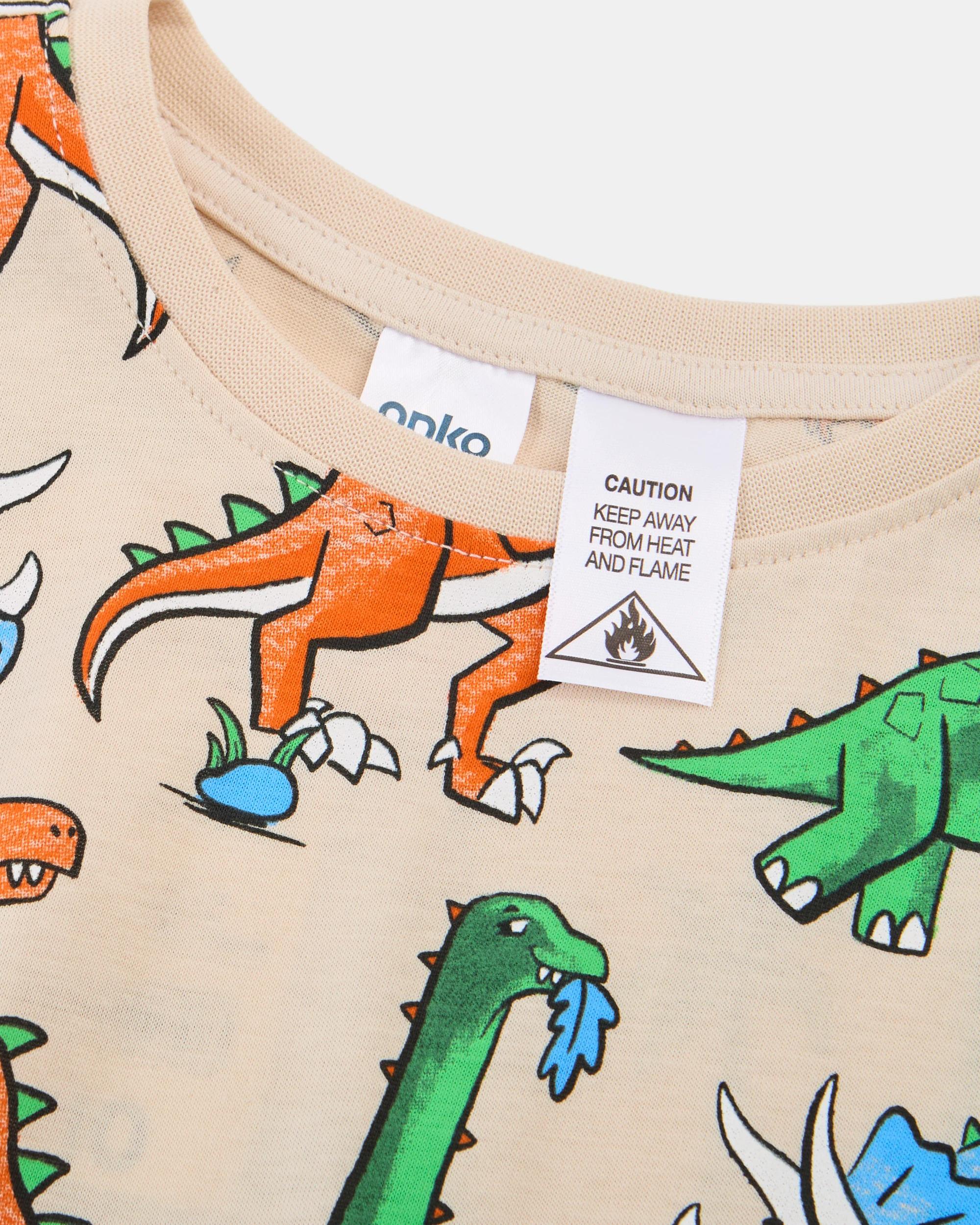 7 Short Sleeve Jersey Pyjama Set Bge Dino, 7 of 8