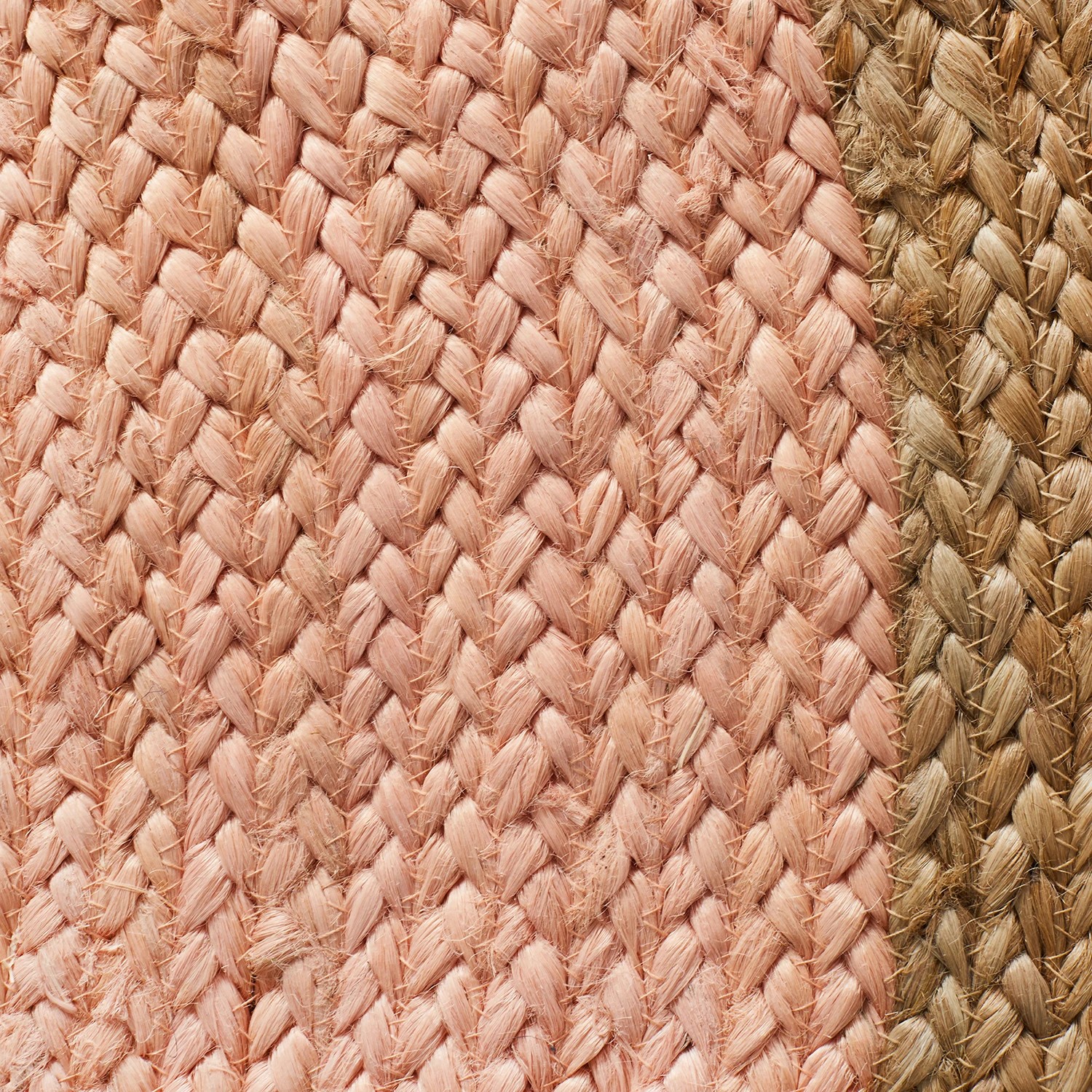 5 Common Ground Rugs Solace Polo 120x120cm Round - Small Handwoven Jute Rug - Pink, 5 of 6