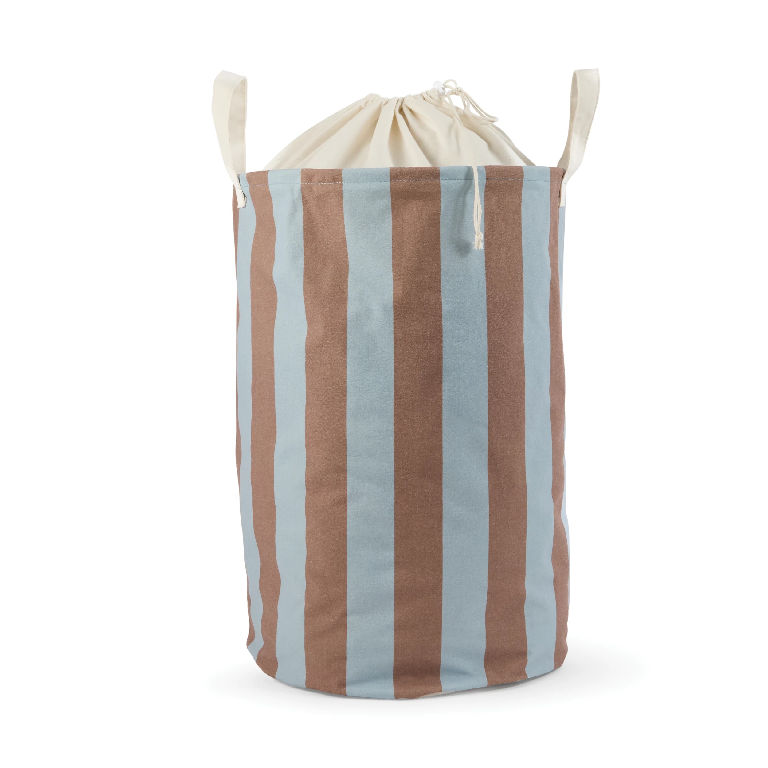 1 Striped Pop Up Laundry Hamper - Chocolate and Blue, 1 of 9