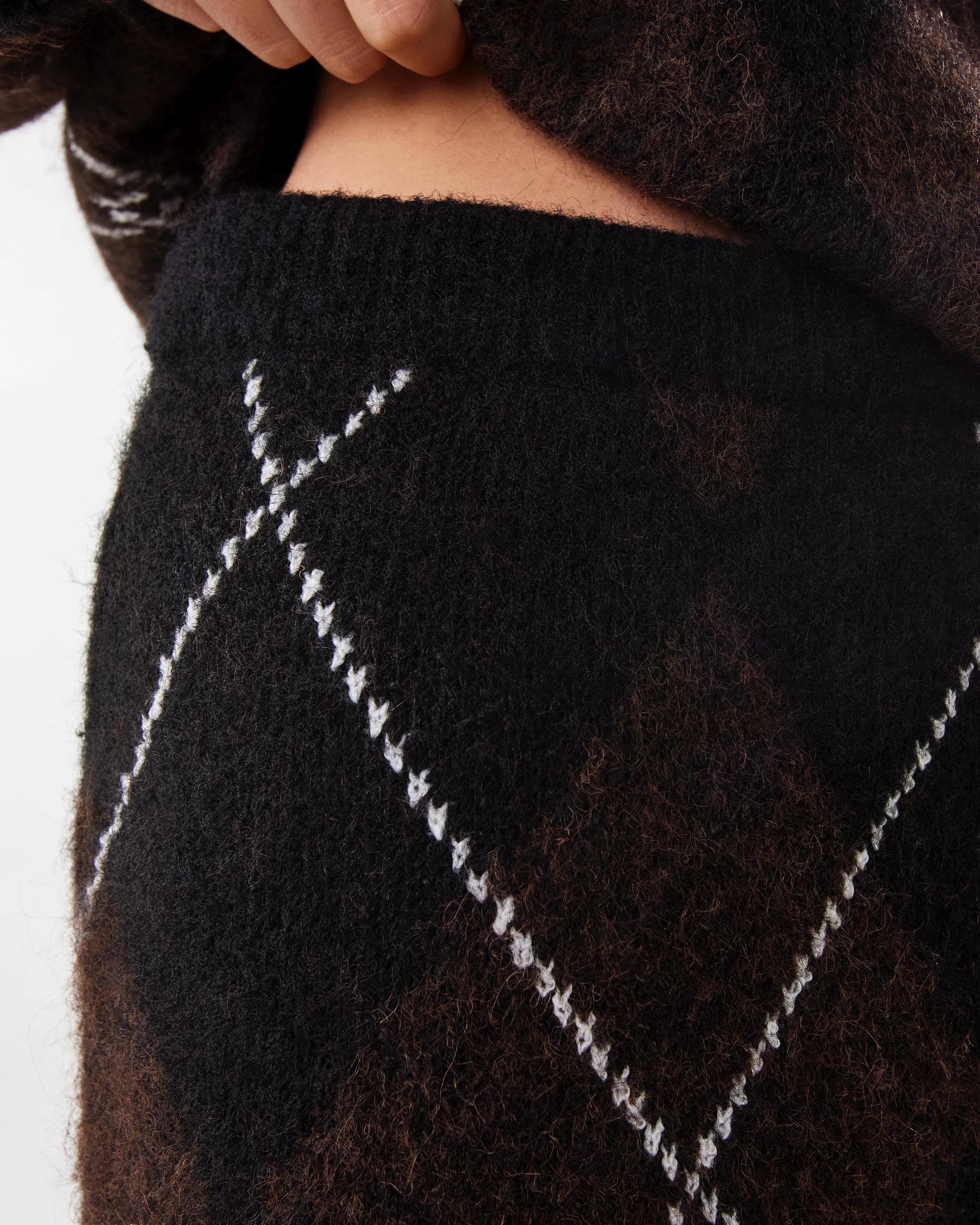 6 Argyle Mini Skirt Mchoc Arg, 6 of 7