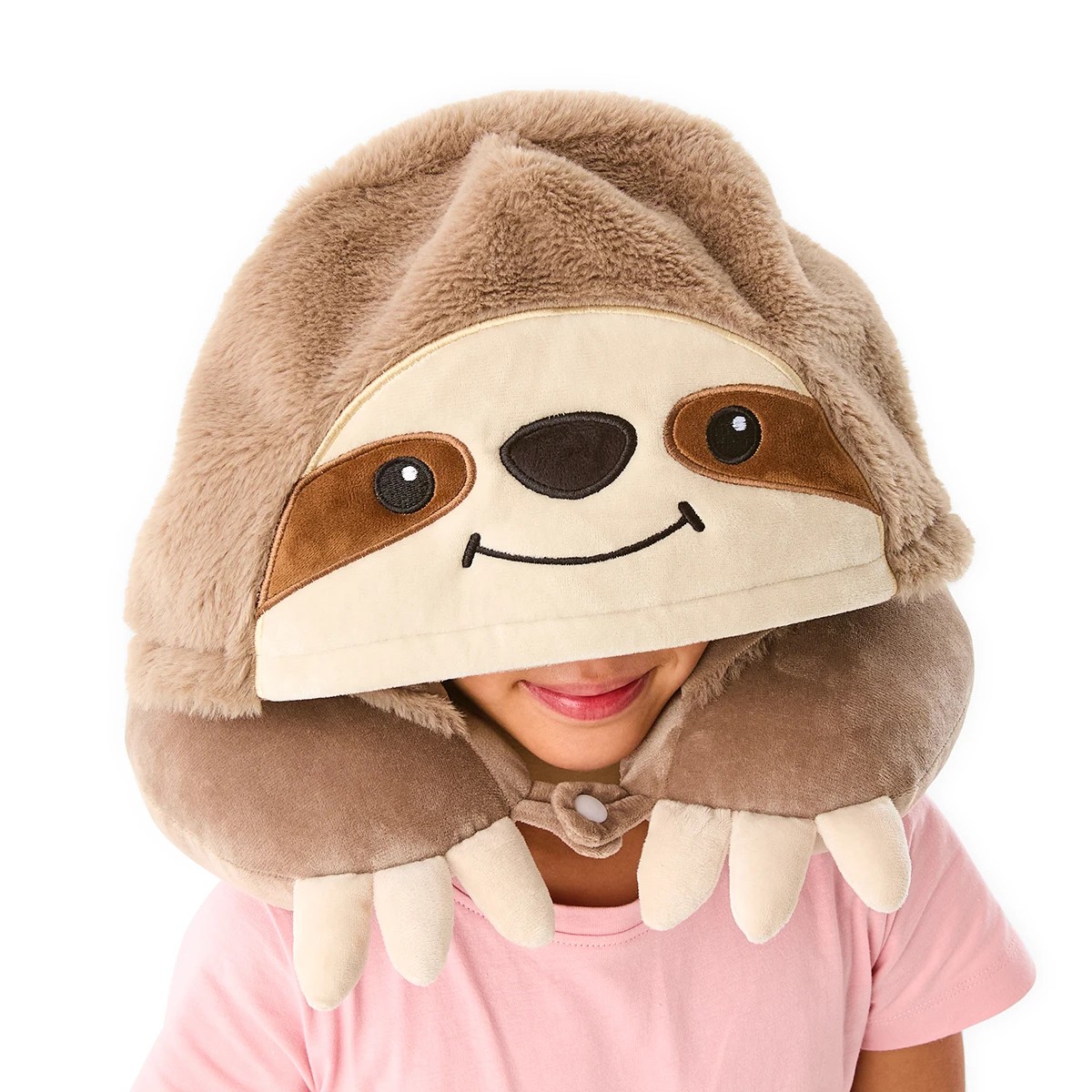 2 Plush Hood Pillow - Sloth, 2 of 10