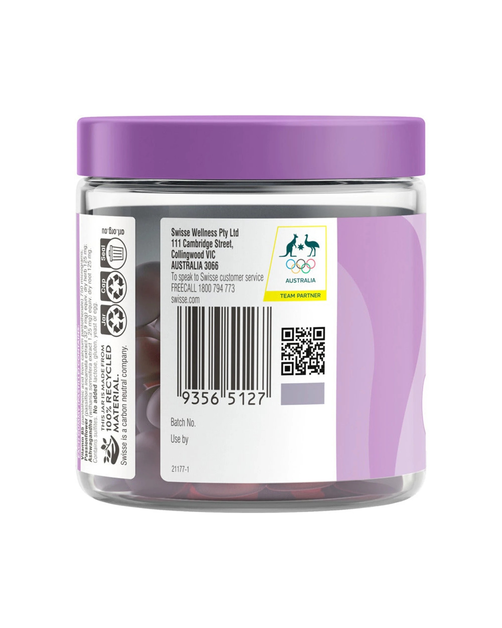 3 Swisse 60pc Ultiboost Calm + Sleep Gummies Tablets Support Stress Response & Restful Sleep, 3 of 7