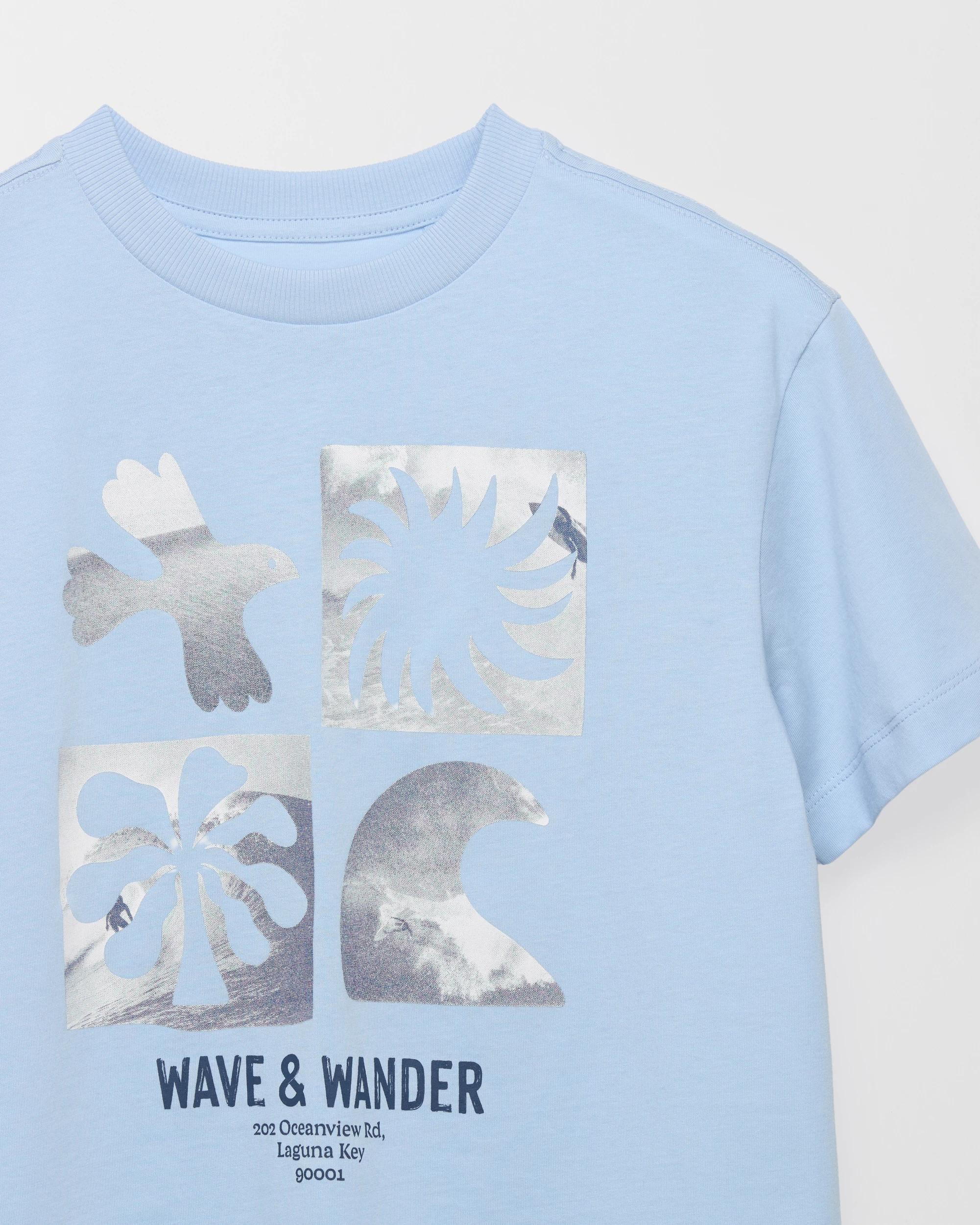 6 Target Kids Australian Cotton Short Sleeve Print T-Shirt LIGHT BLUE, 6 of 6