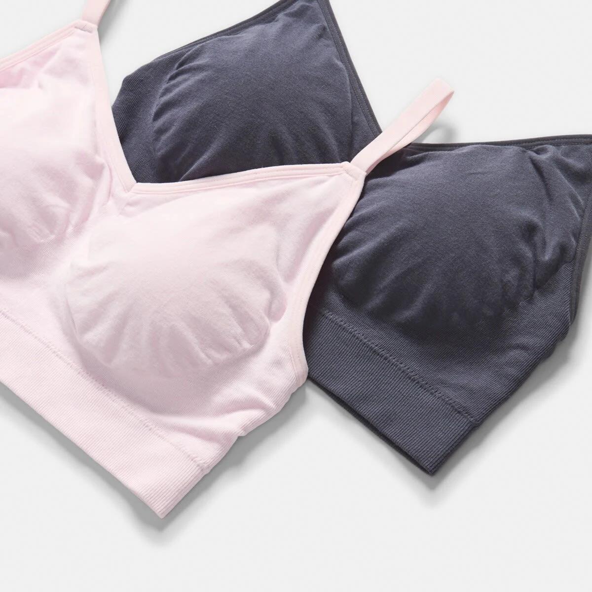 2 2 Pack Seamfree Wirefree Bamboo Crop Top Pc Sn, 2 of 9