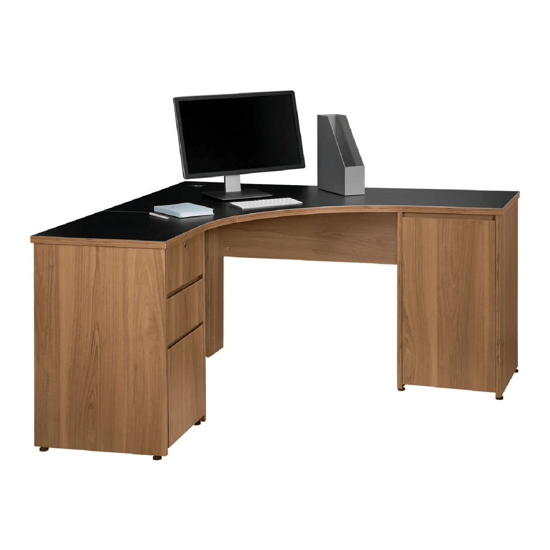 3 Washington 1500 x 1500mm Corner Workstation Black Walnut, 3 of 10