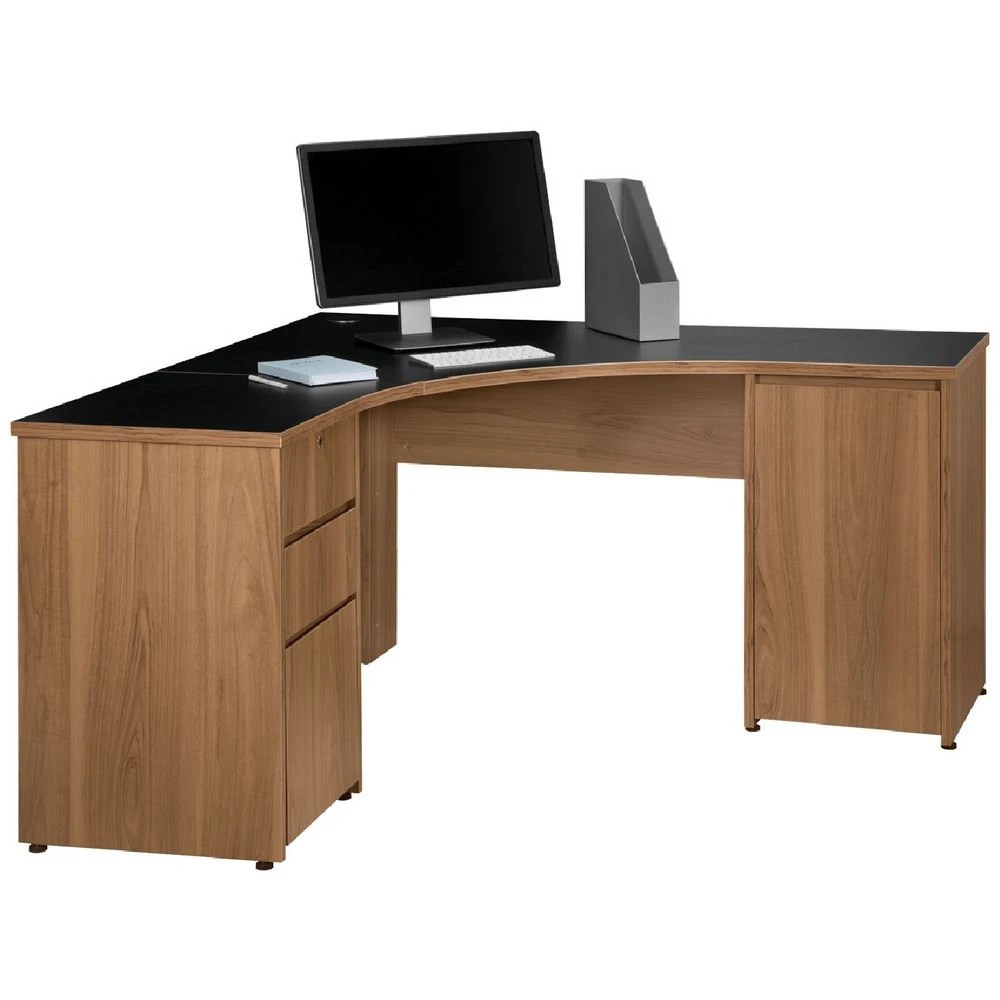 3 Washington 1500 x 1500mm Corner Workstation Black Walnut Desks, Tables and Workstations, 3 of 10