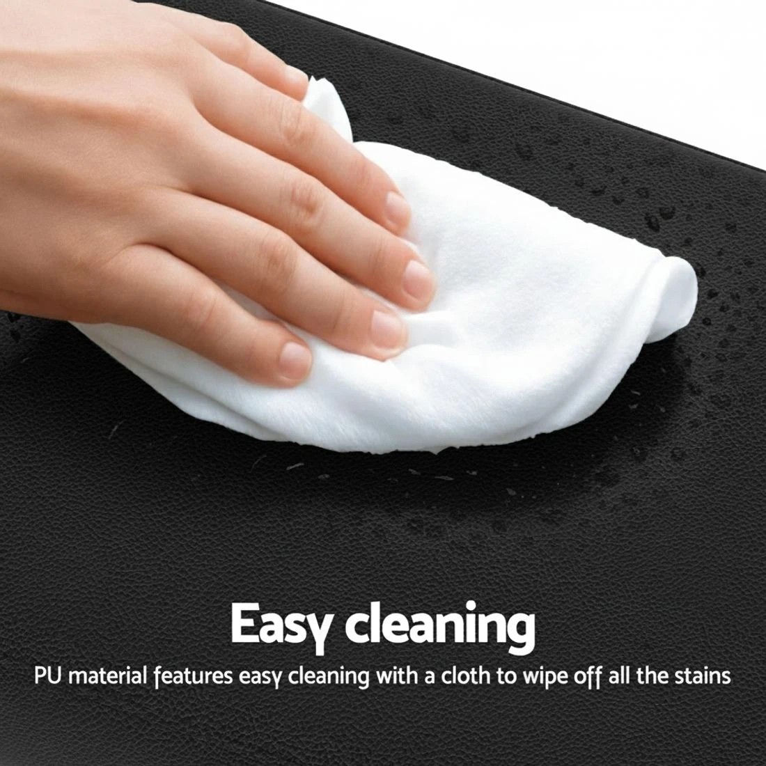 4 2x Artiss Metal Bar Stools PU Seat Dining Counter Chairs - Black, 4 of 5